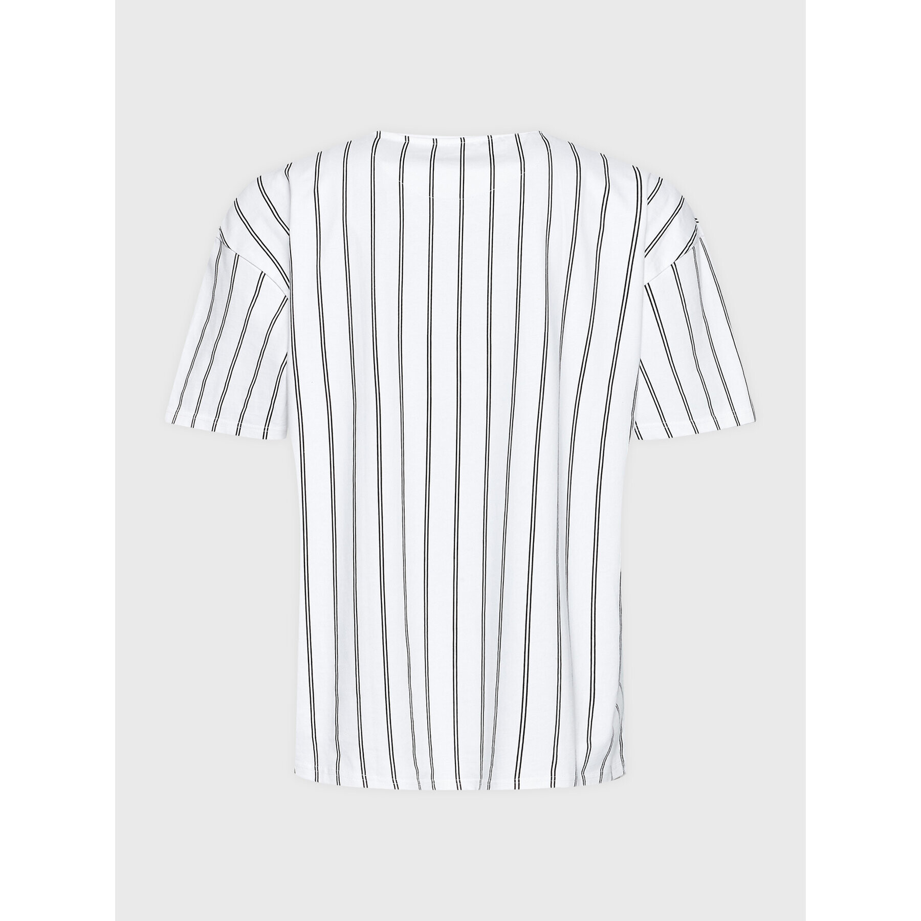 Karl Kani Тишърт Small Signature Heavy Jersey Pinstripe 6037301 Бял Relaxed Fit - Pepit.bg