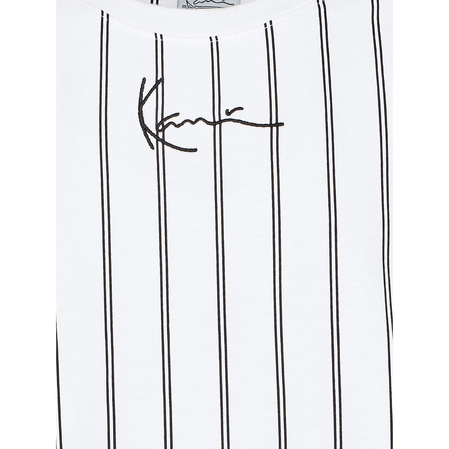 Karl Kani Тишърт Small Signature Heavy Jersey Pinstripe 6037301 Бял Relaxed Fit - Pepit.bg