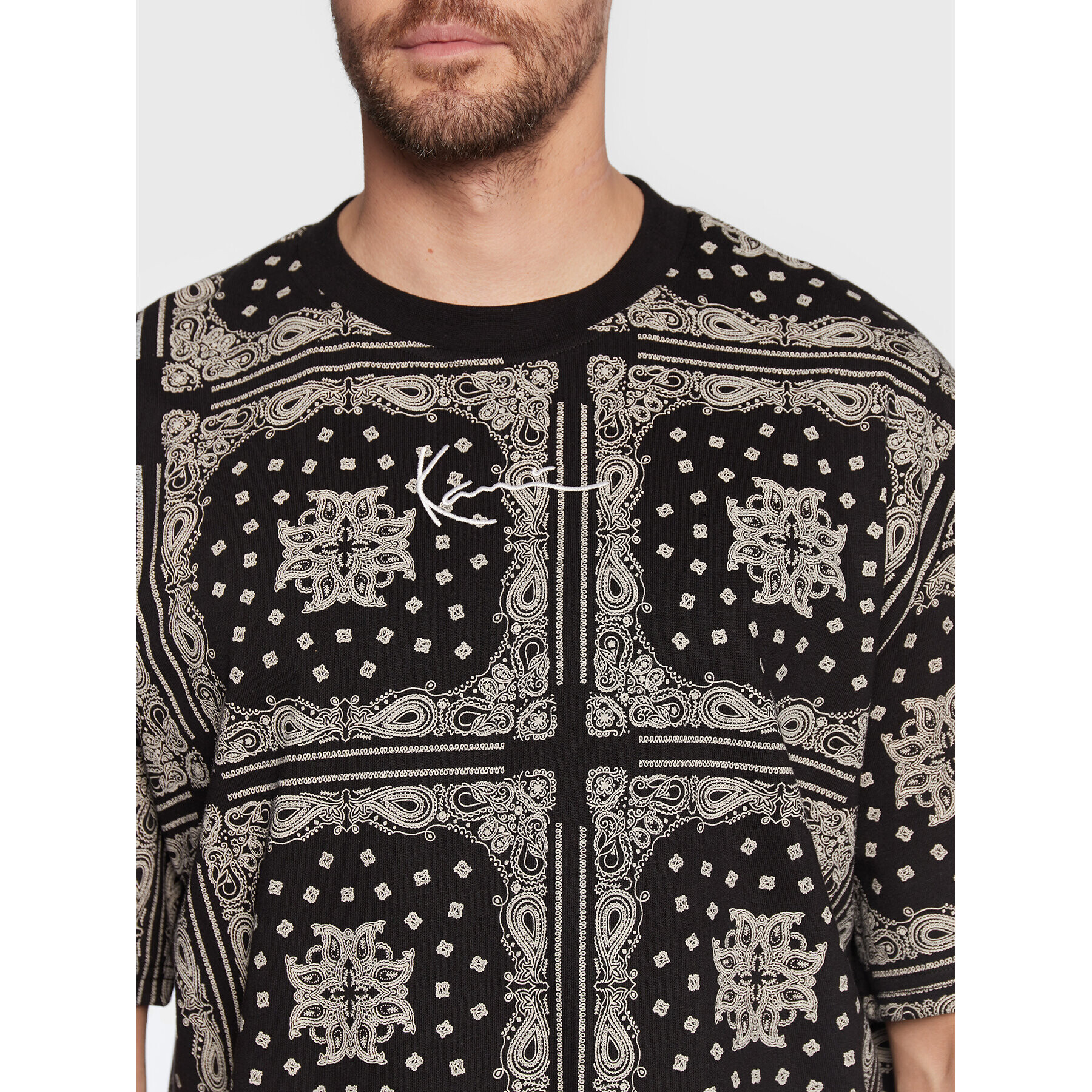 Karl Kani Тишърт Small Signature Paisley 6037305 Черен Relaxed Fit - Pepit.bg