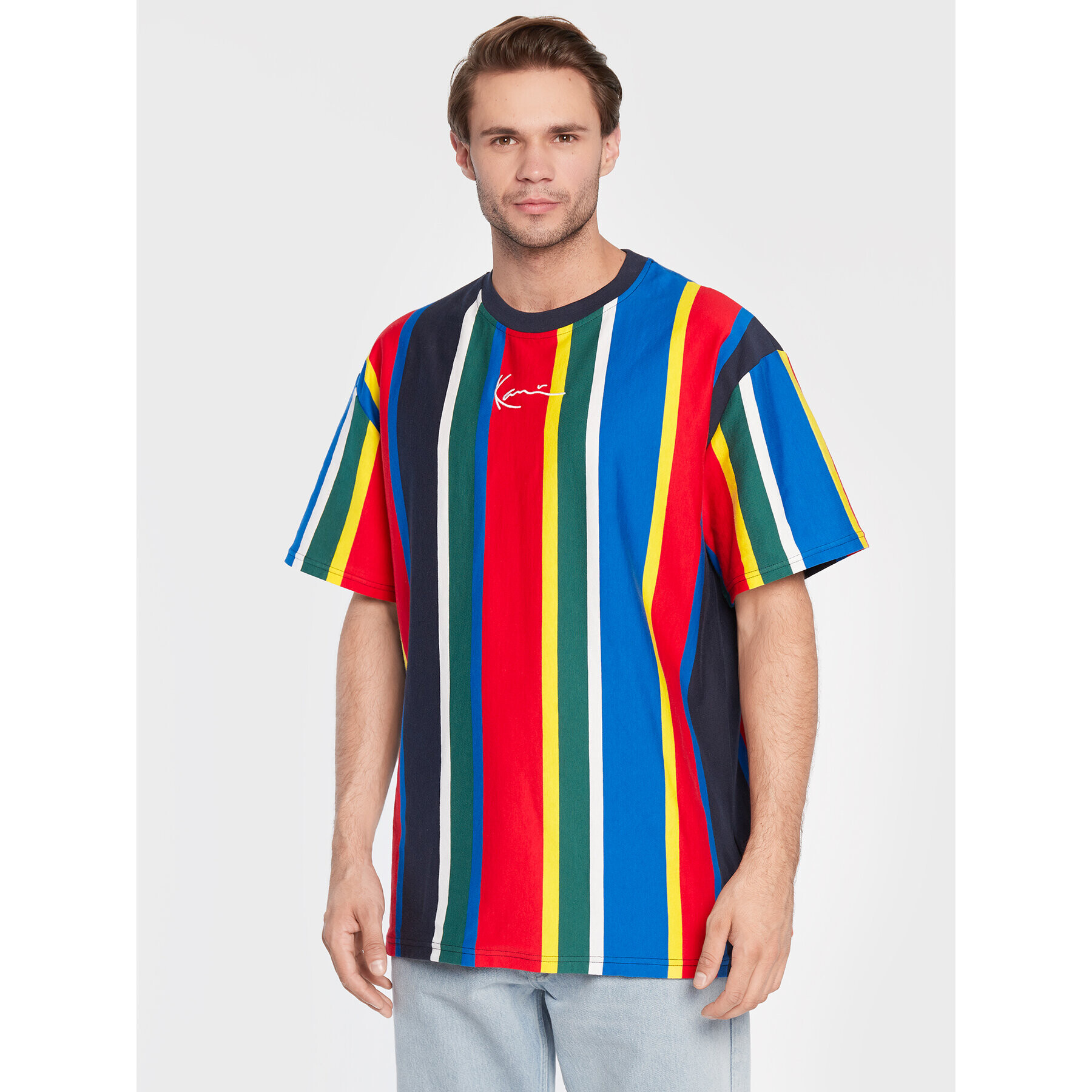 Karl Kani Тишърт Small Signature Stripe 6037273 Цветен Relaxed Fit - Pepit.bg