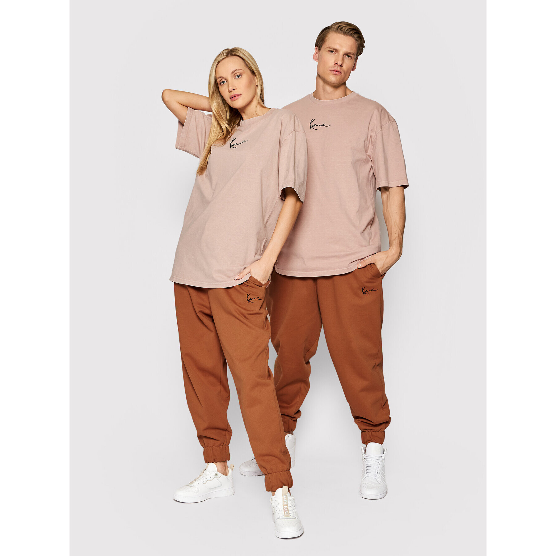 Karl Kani Тишърт Unisex Small Signature 6033301 Розов Relaxed Fit - Pepit.bg