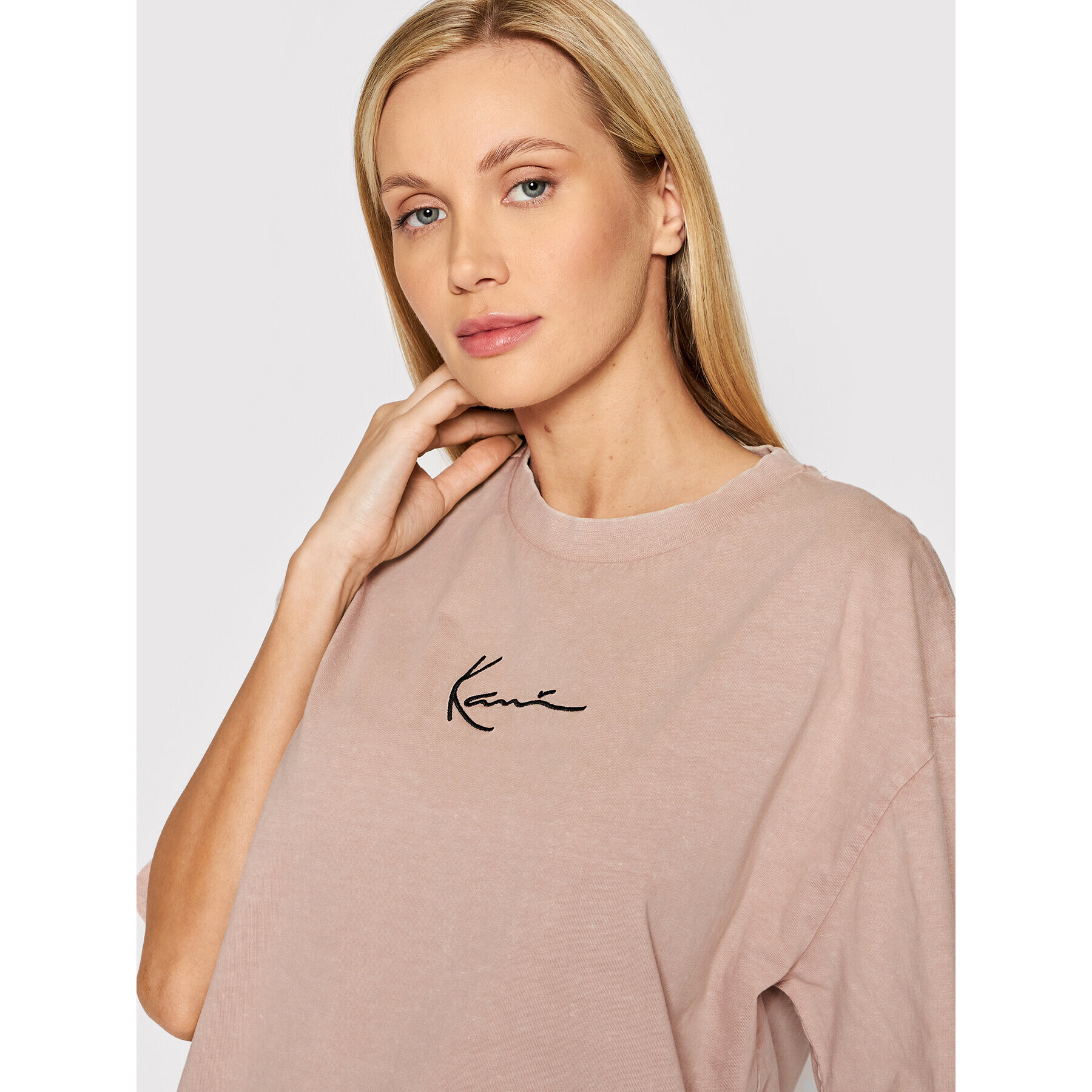 Karl Kani Тишърт Unisex Small Signature 6033301 Розов Relaxed Fit - Pepit.bg