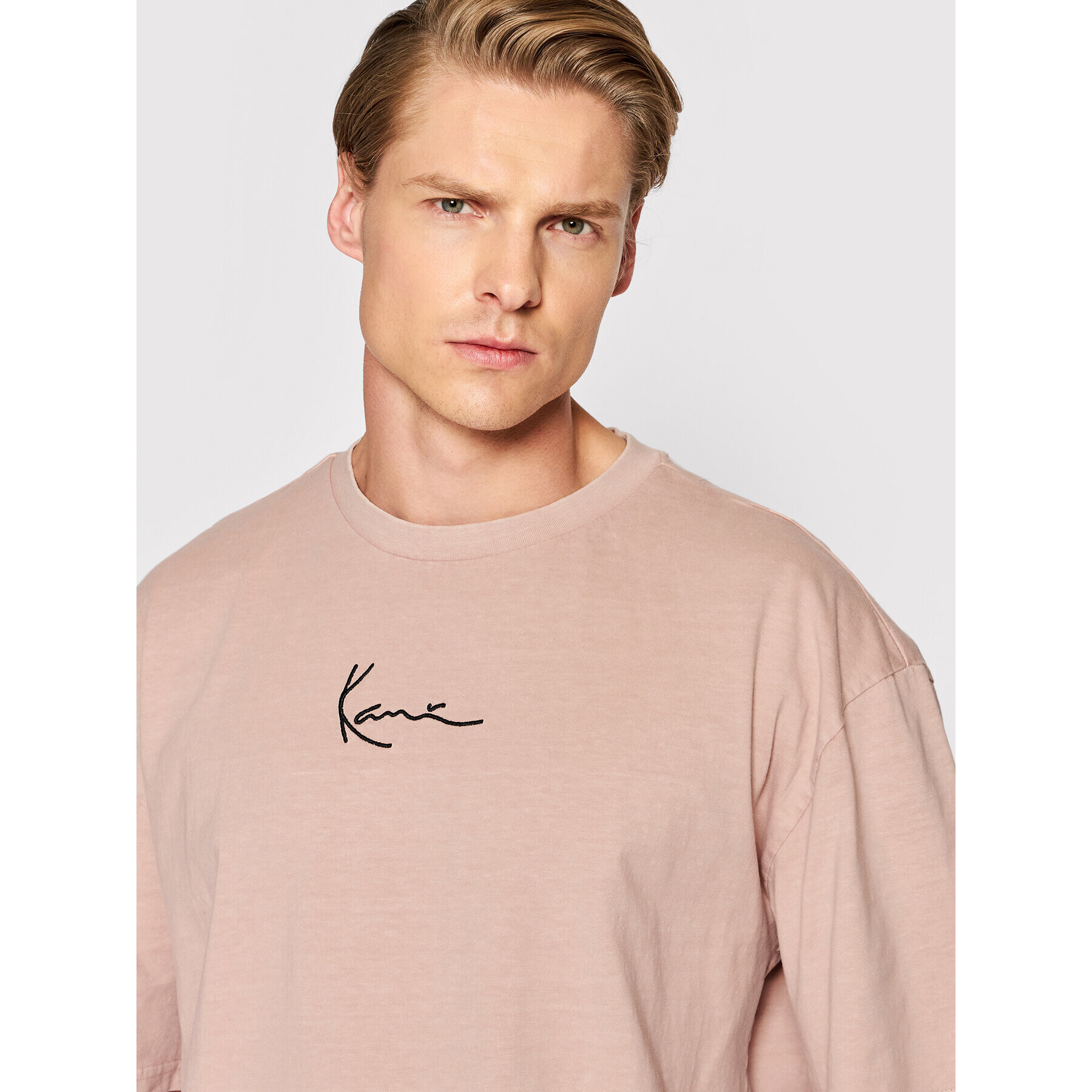 Karl Kani Тишърт Unisex Small Signature 6033301 Розов Relaxed Fit - Pepit.bg