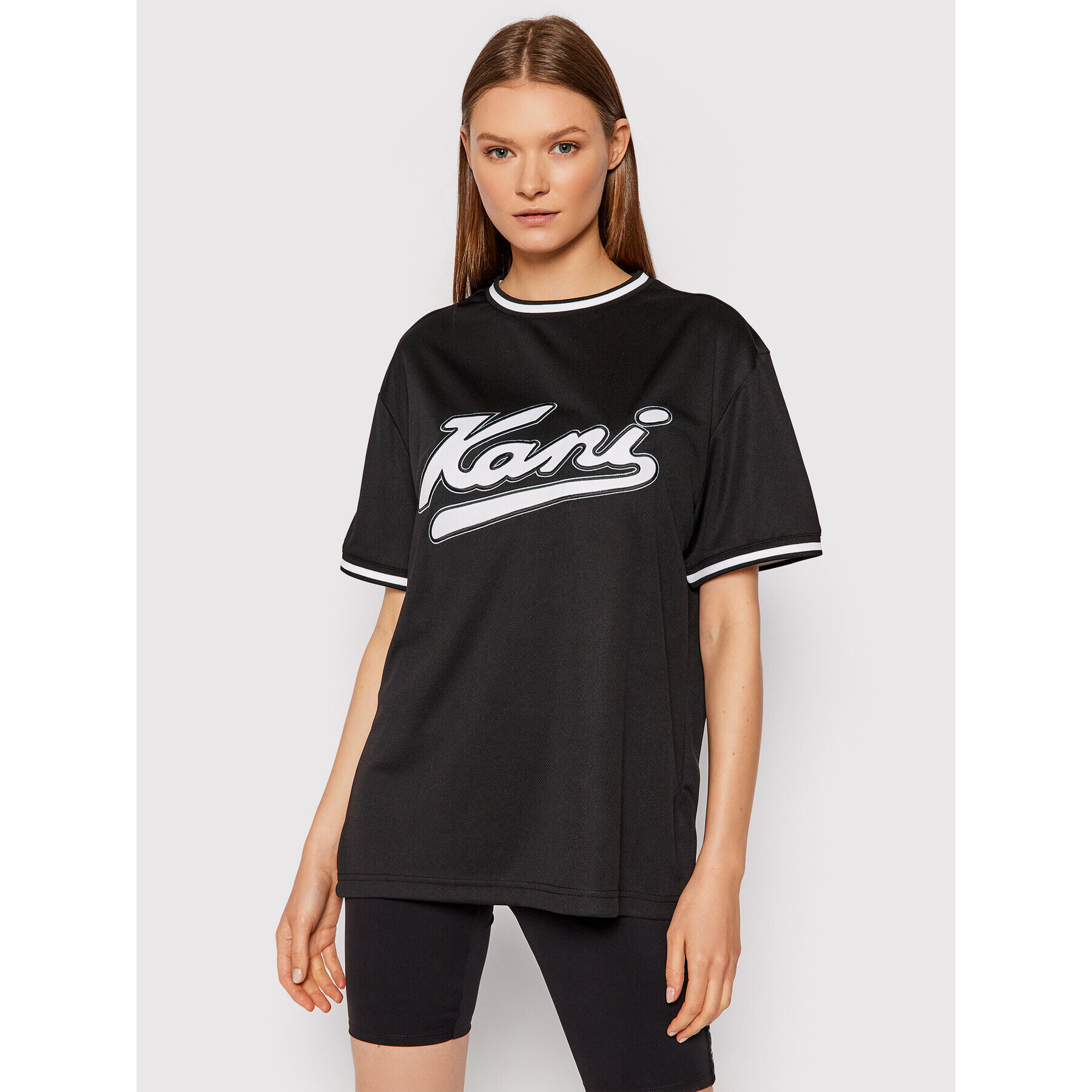 Karl Kani Тишърт Varsity Mesh 6137066 Черен Regular Fit - Pepit.bg