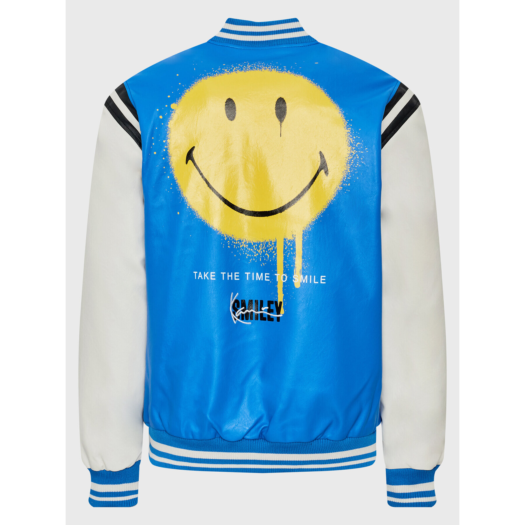 Karl Kani Яке бомбър SMILEY College 6085171 Син Relaxed Fit - Pepit.bg