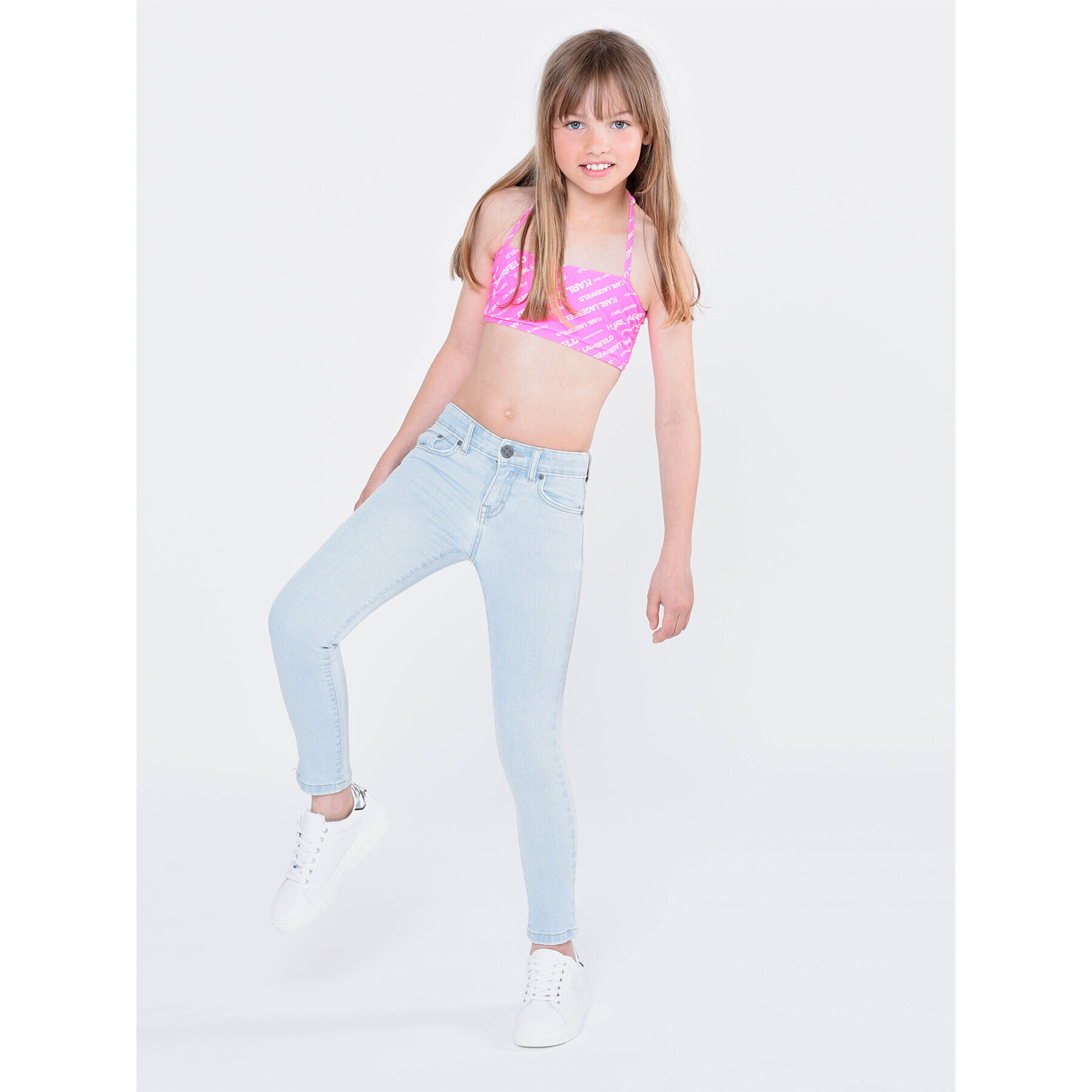 Karl Lagerfeld Kids Бански костюм Z10162 S Розов - Pepit.bg