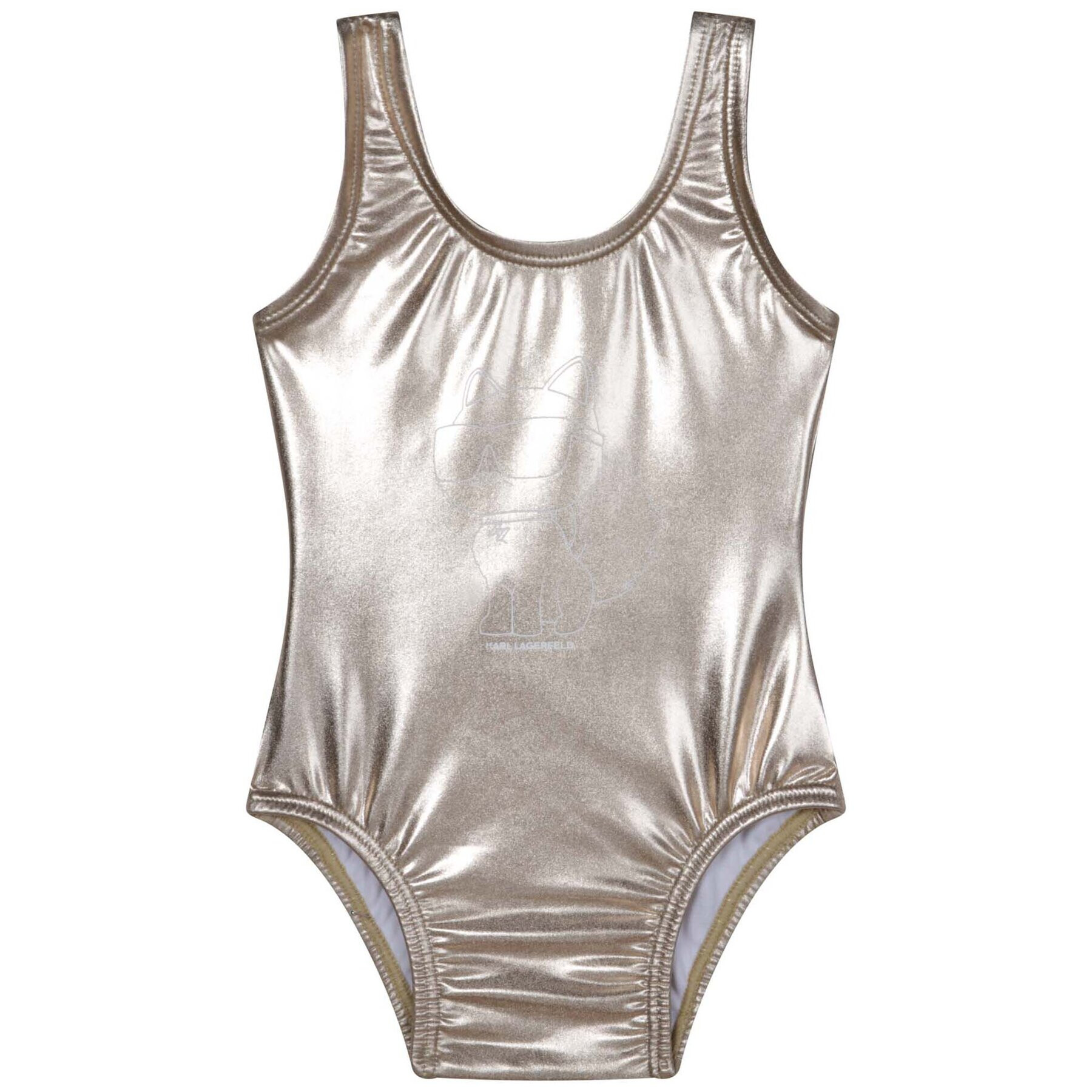 Karl Lagerfeld Kids Бански костюм Z90048 Златист - Pepit.bg