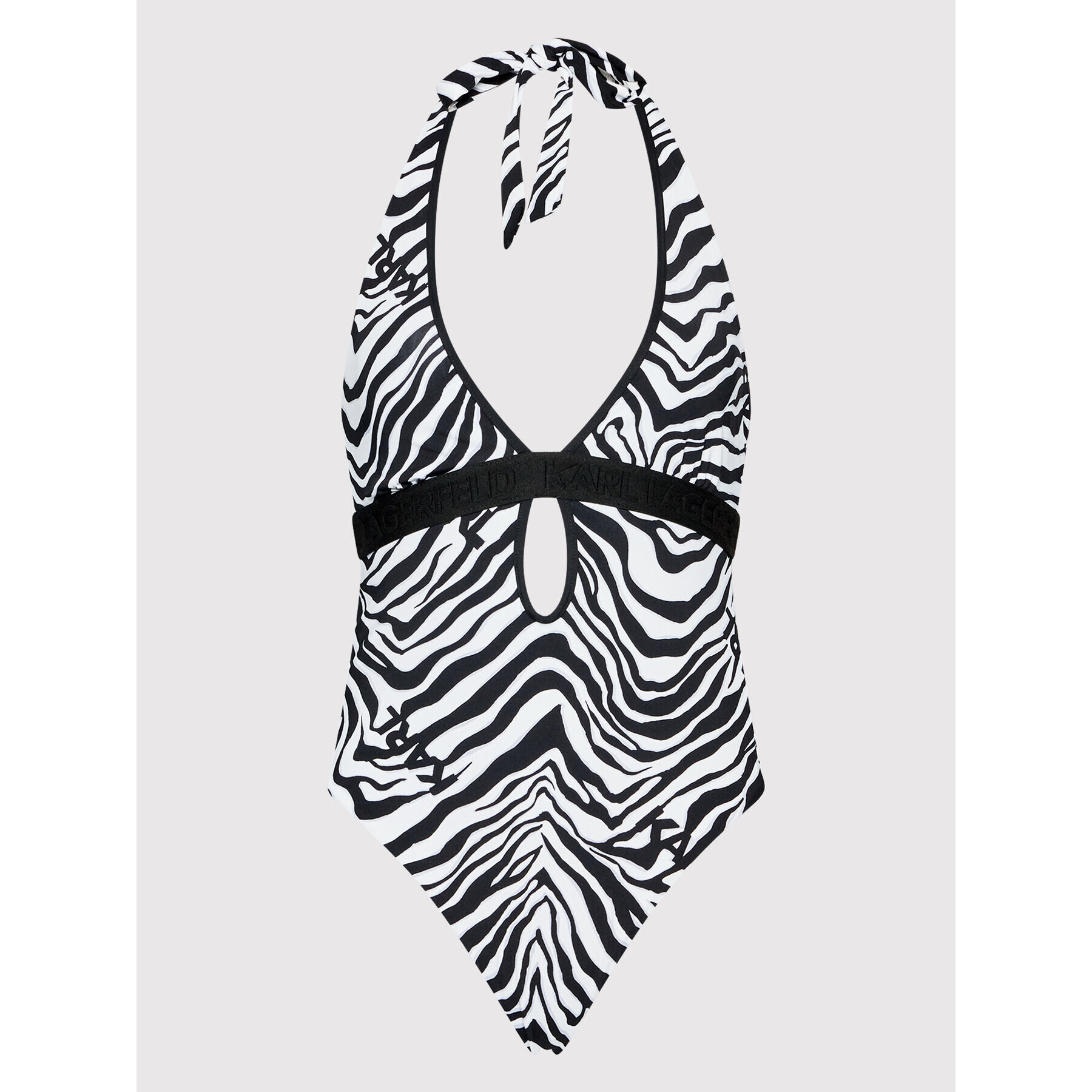 KARL LAGERFELD Бански костюм Zebra KL22WOP15 Черен - Pepit.bg