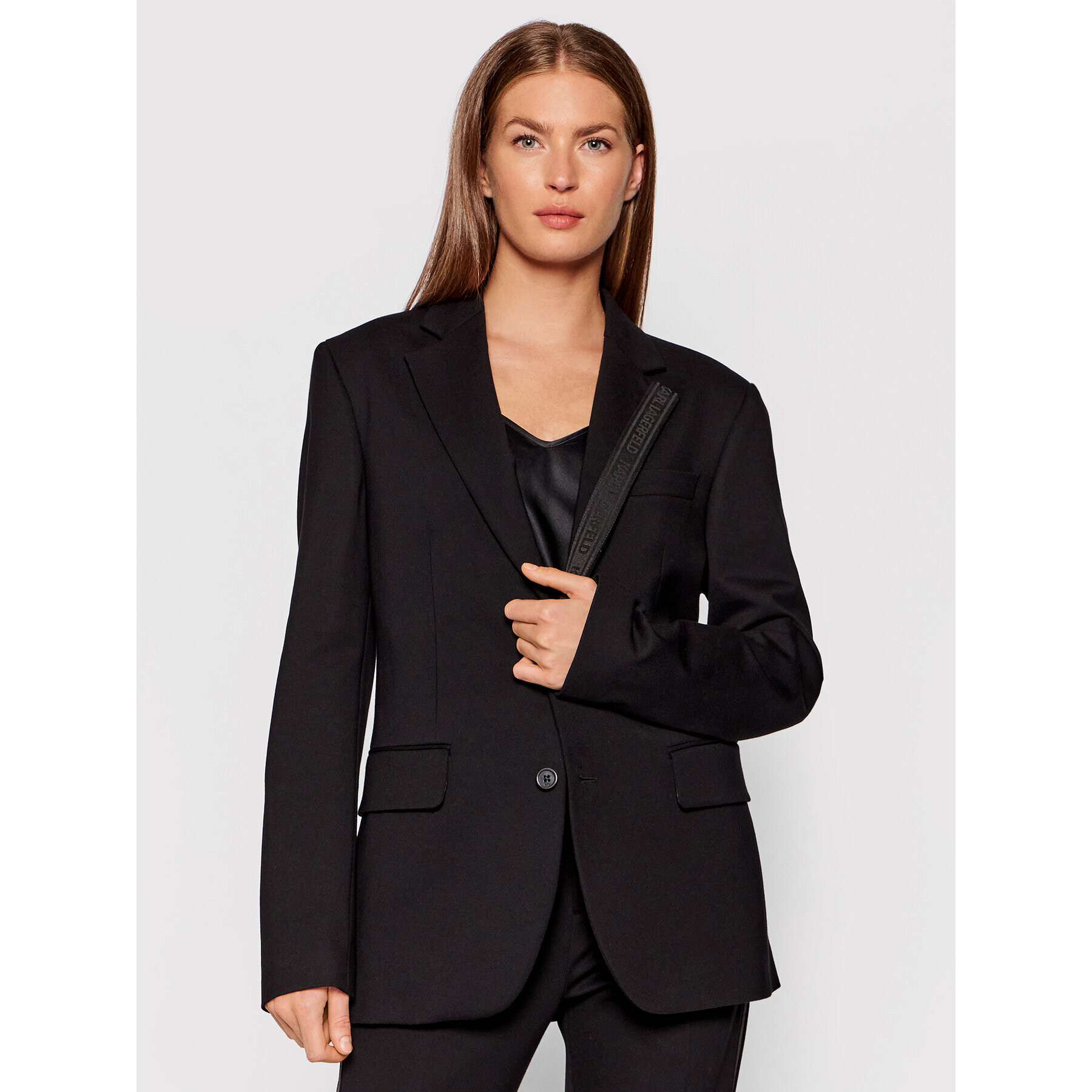 KARL LAGERFELD Блейзър Punto 211W1420 Черен Regular Fit - Pepit.bg