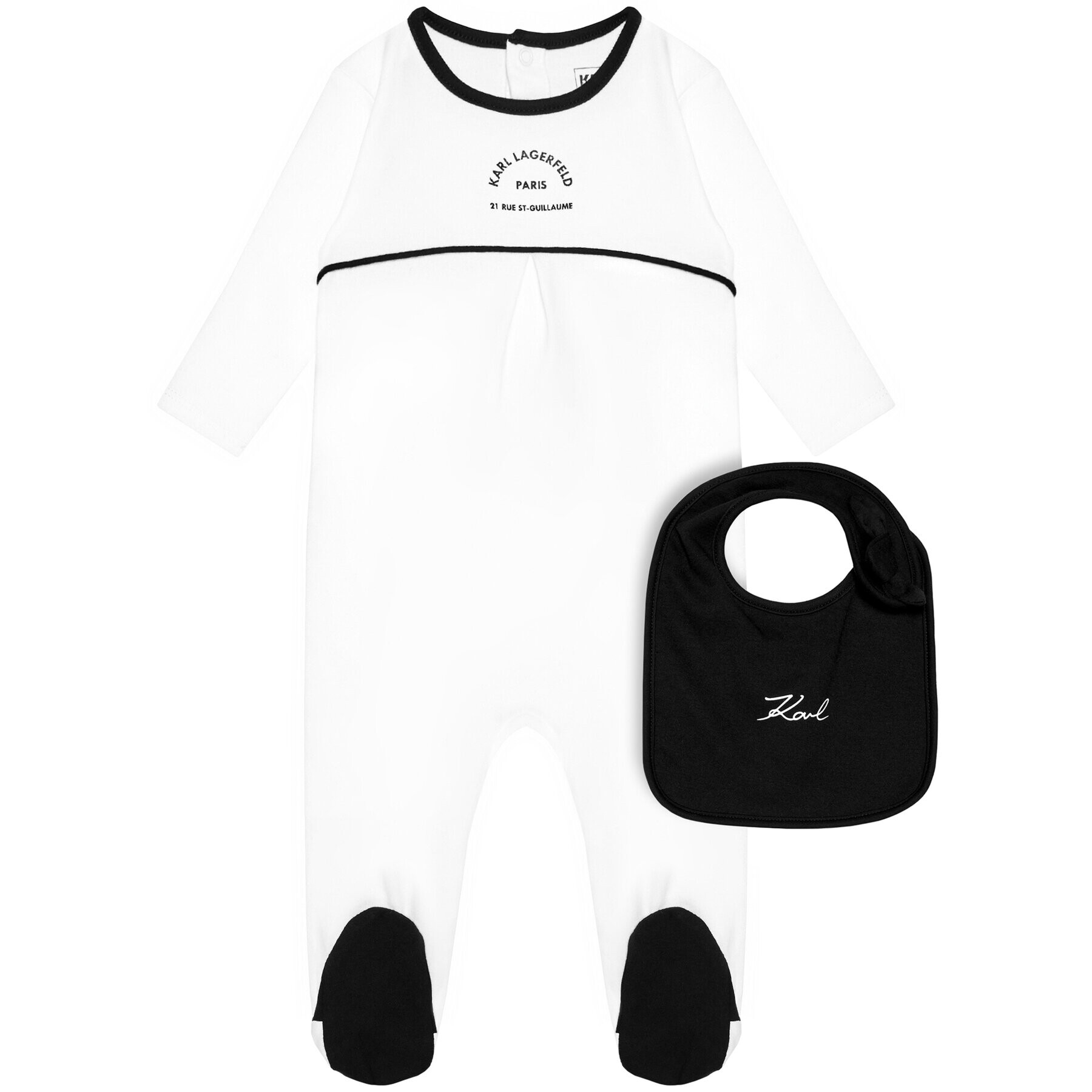 KARL LAGERFELD Ромпер Z98075 Бял Regular Fit - Pepit.bg