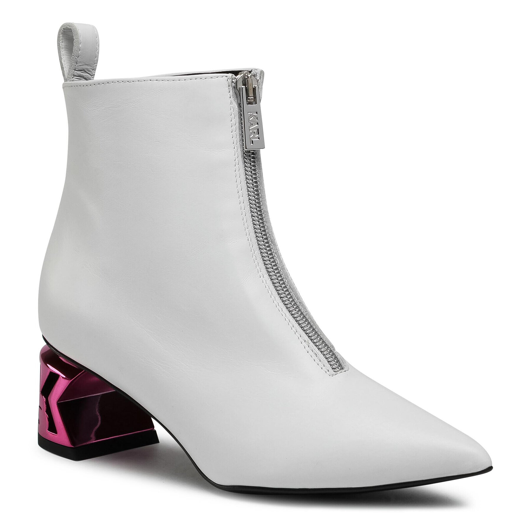 KARL LAGERFELD Боти KL30650 Бял - Pepit.bg
