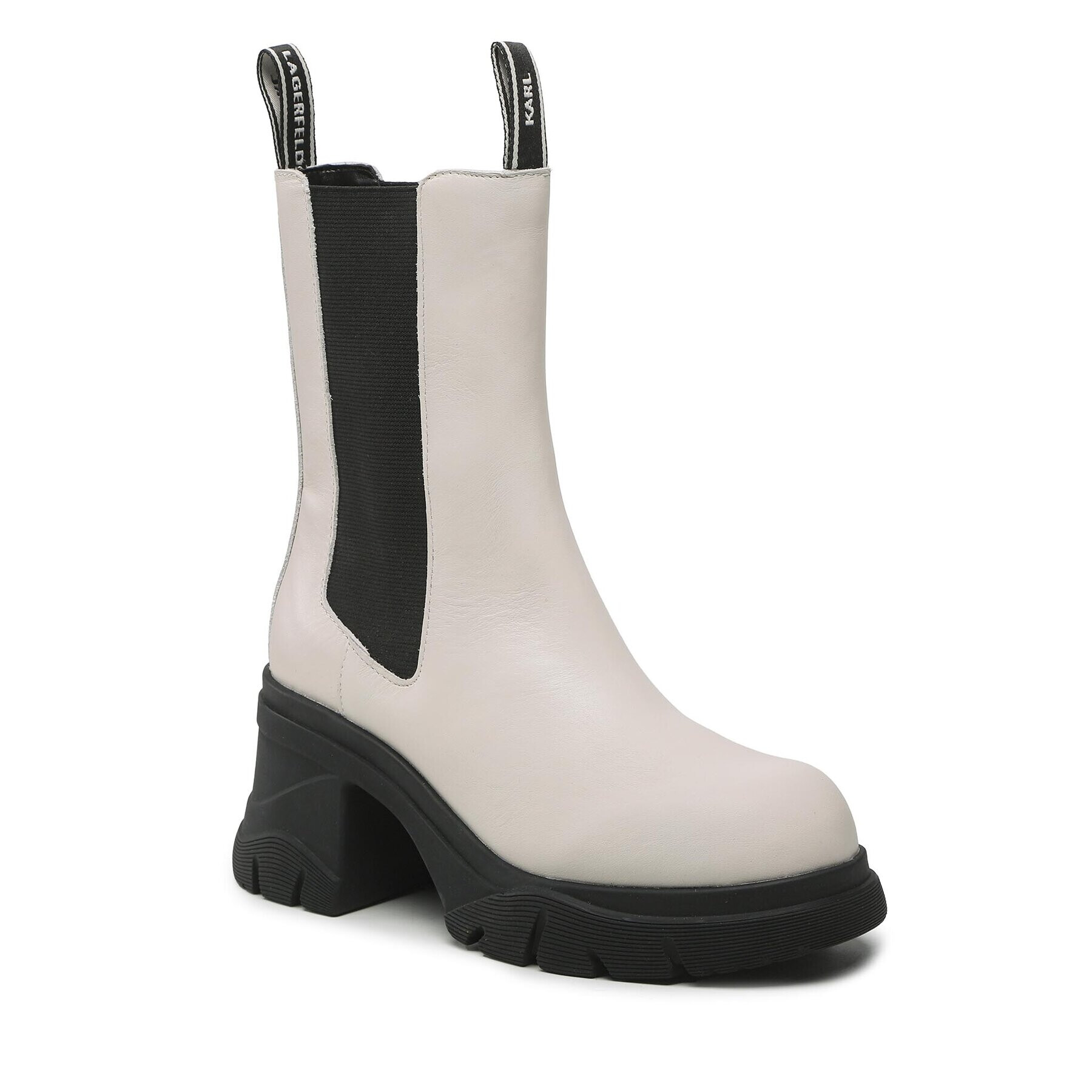 KARL LAGERFELD Боти KL42260 Бял - Pepit.bg