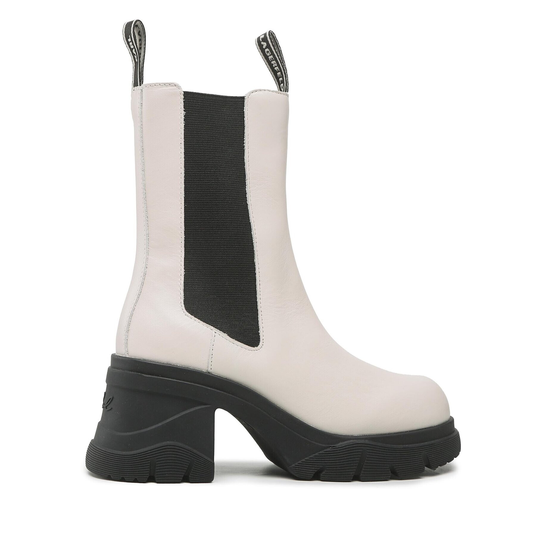KARL LAGERFELD Боти KL42260 Бял - Pepit.bg