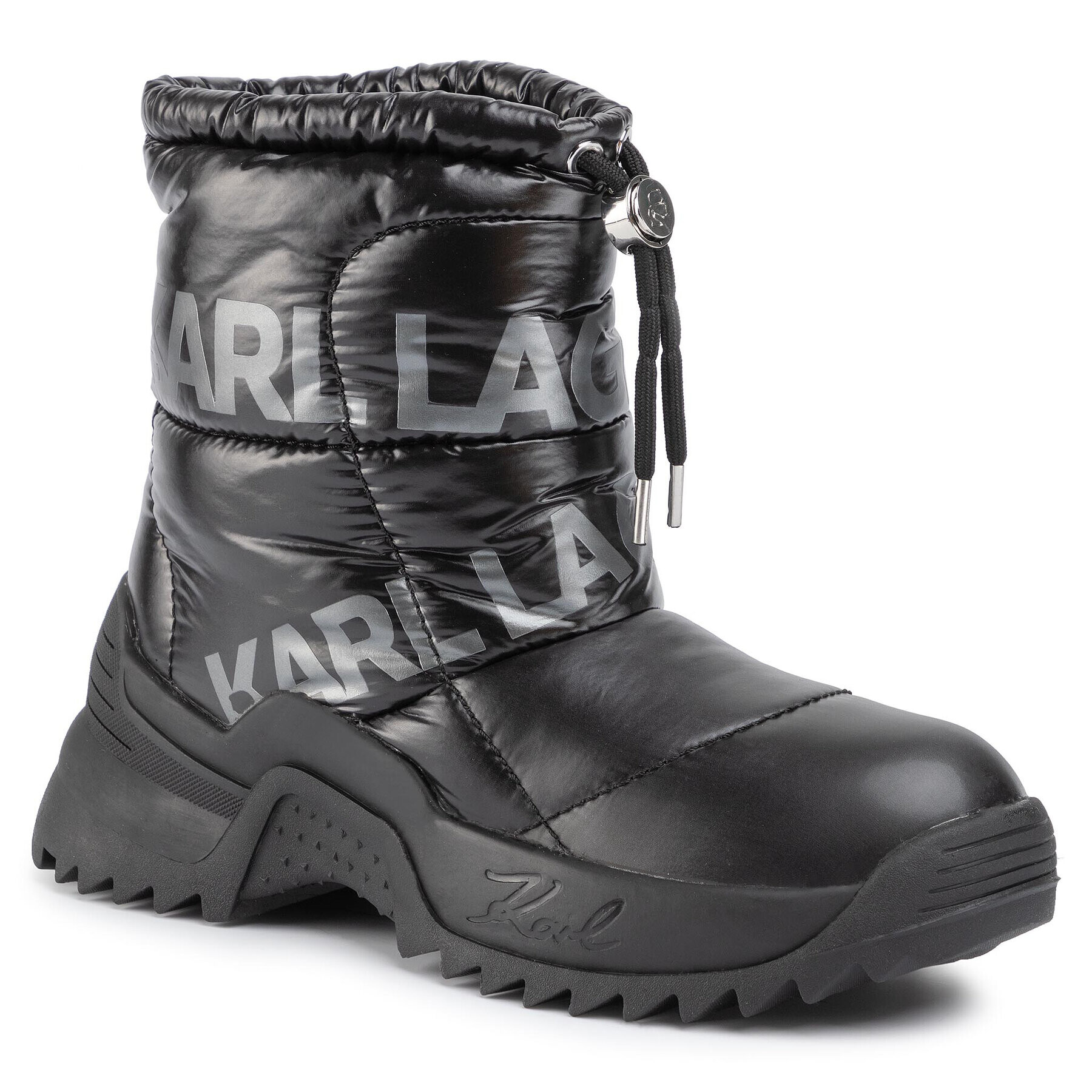 KARL LAGERFELD Боти Snow Mid Ankle KL61550 Черен - Pepit.bg