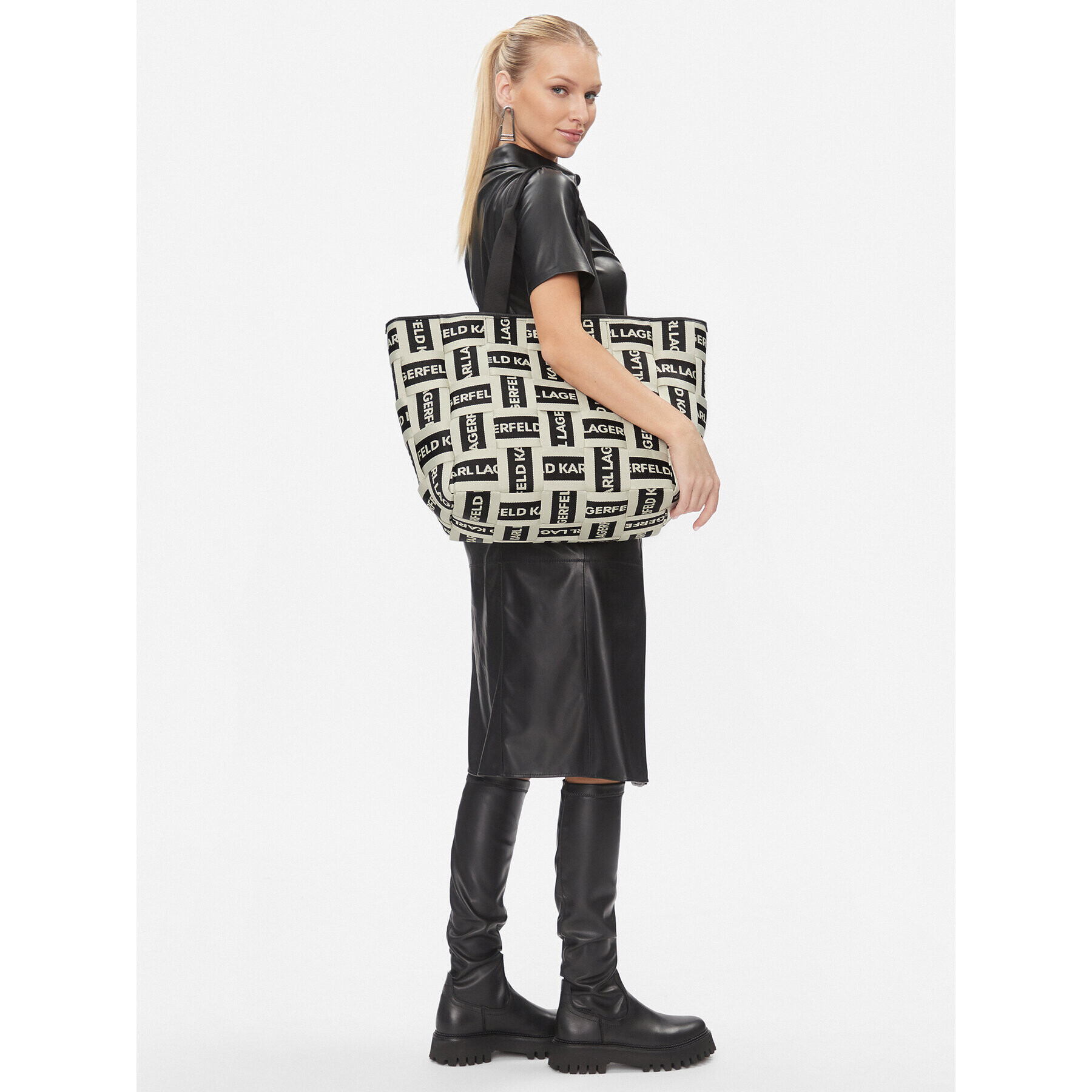 KARL LAGERFELD Дамска чанта 235W3029 Бежов - Pepit.bg