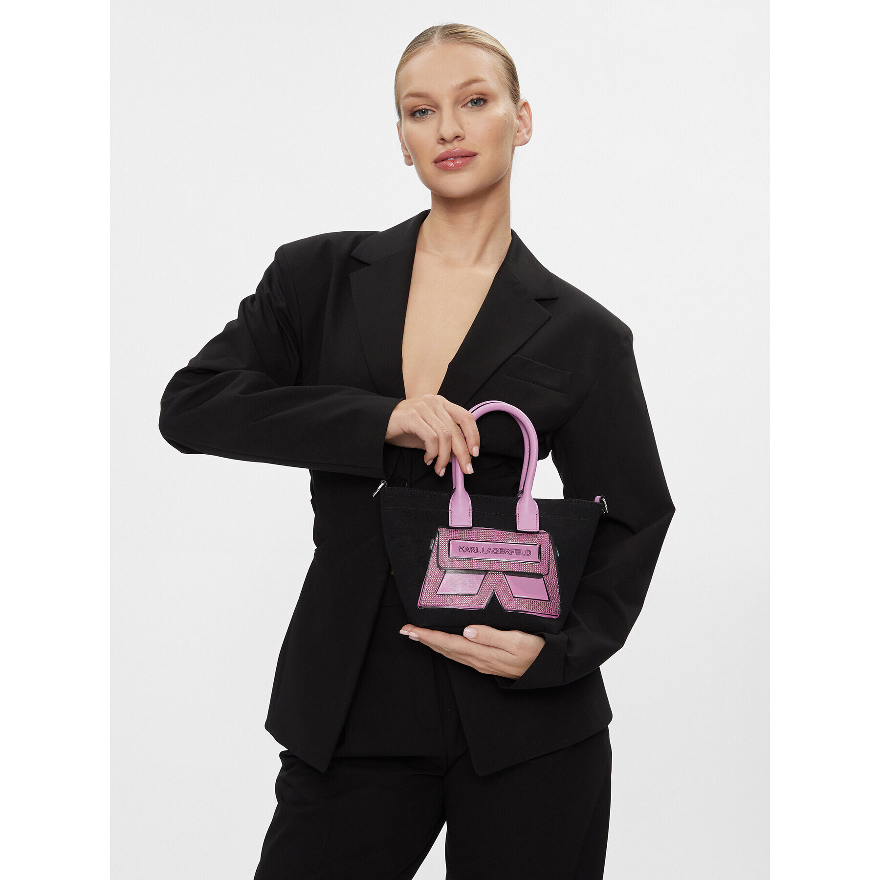 KARL LAGERFELD Дамска чанта 236W3892 Черен - Pepit.bg