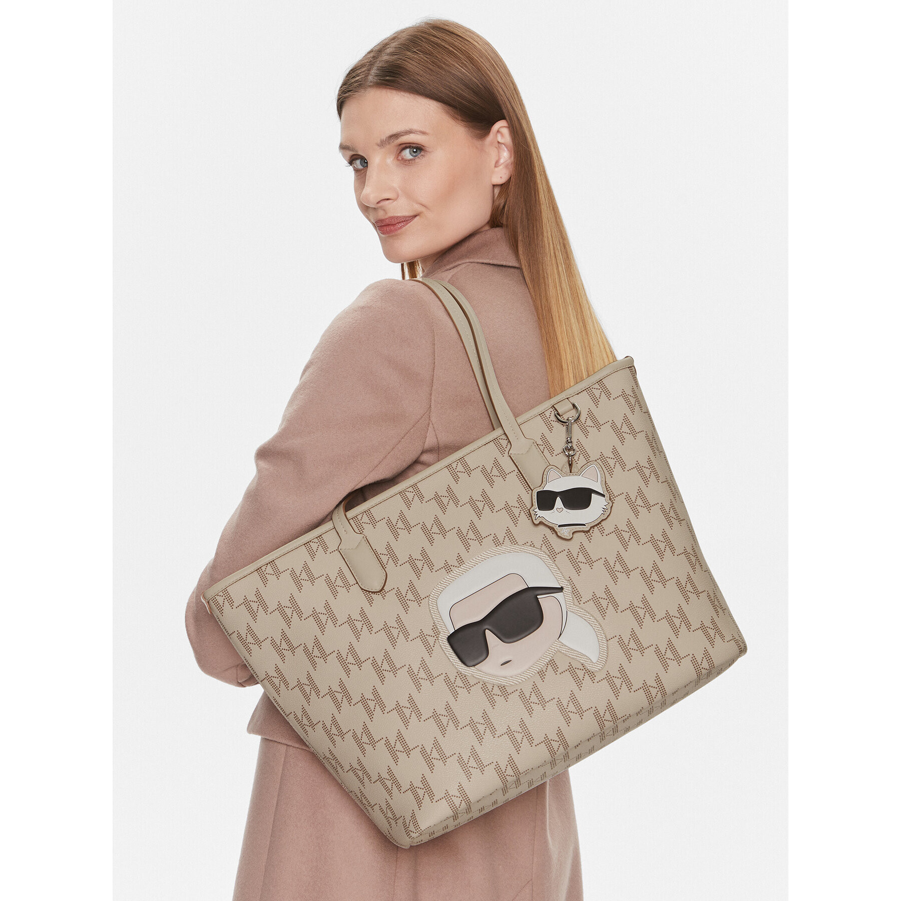 KARL LAGERFELD Дамска чанта 240W3087 Бял - Pepit.bg