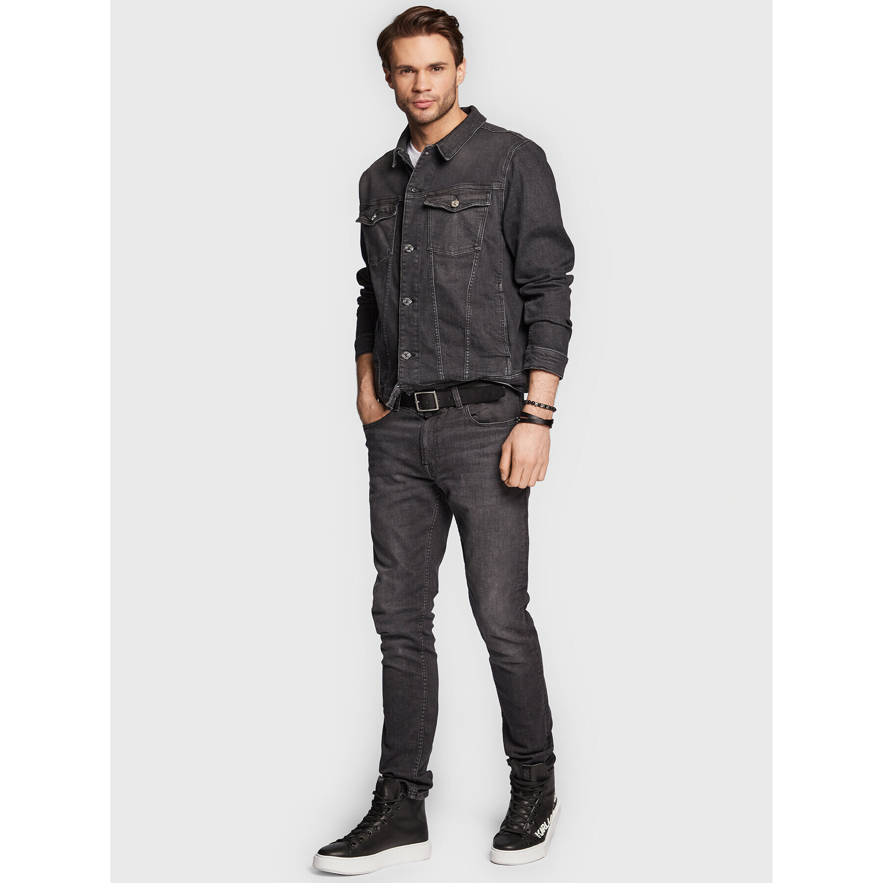 KARL LAGERFELD Дънки 265801 524835 Черен Slim Fit - Pepit.bg