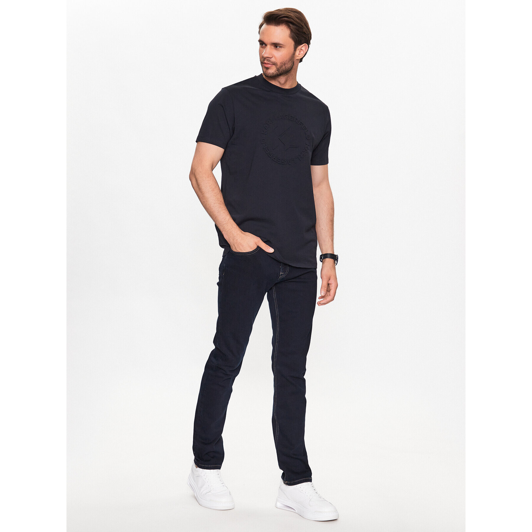 KARL LAGERFELD Дънки 265840 533831 Тъмносин Regular Fit - Pepit.bg