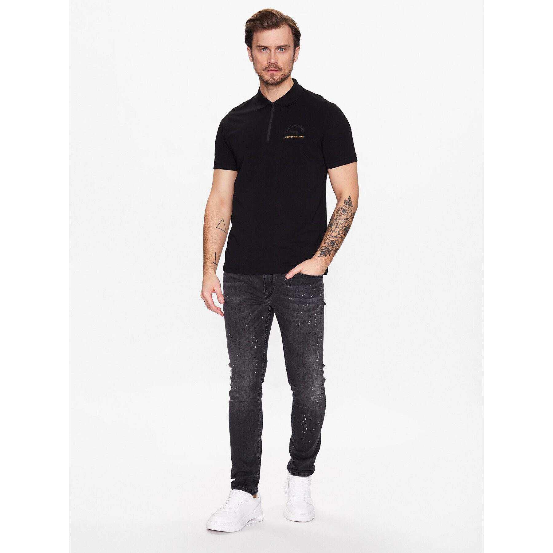 KARL LAGERFELD Дънки 5-Pocket 265801 524832 Черен Slim Fit - Pepit.bg