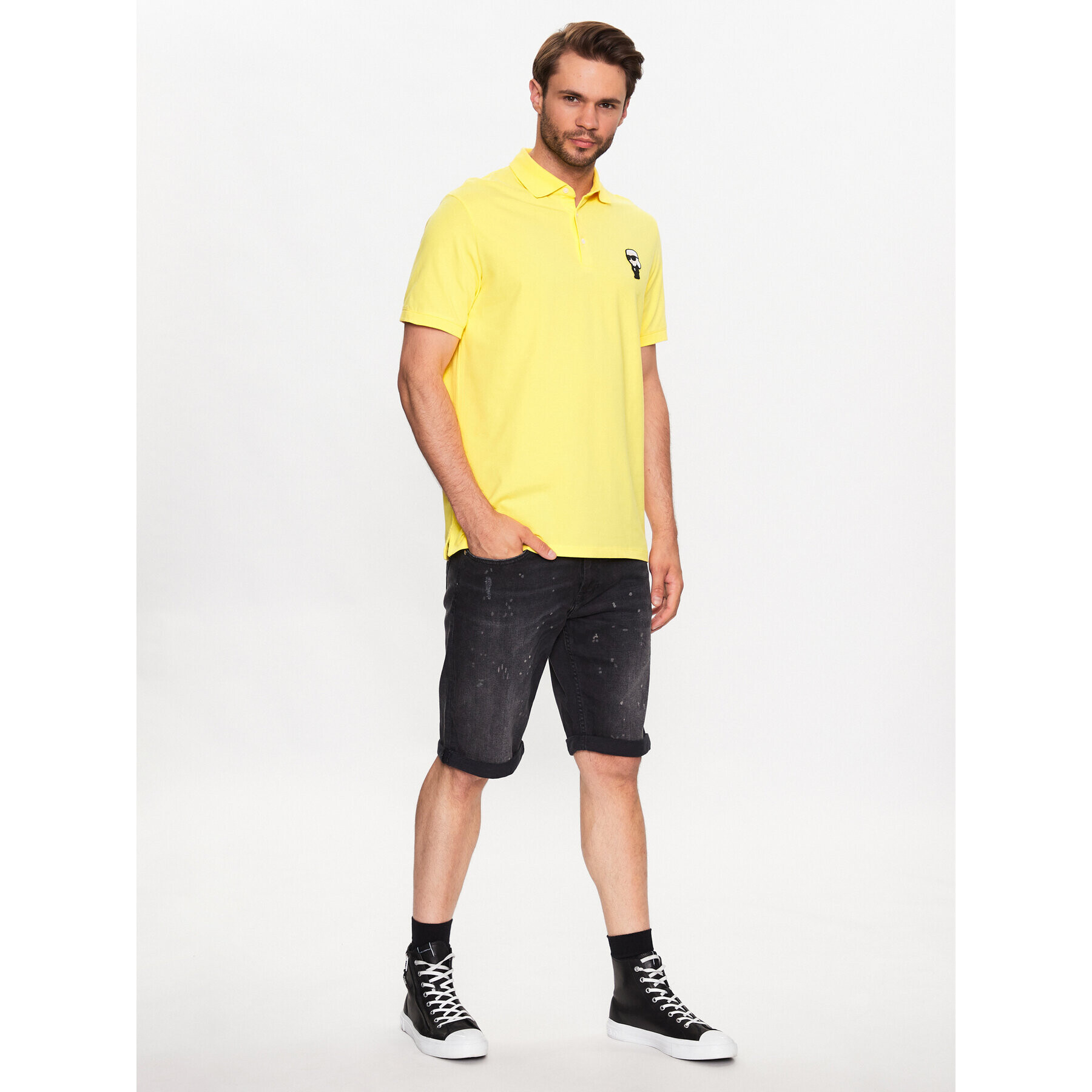 KARL LAGERFELD Дънкови шорти 265820 532832 Черен Regular Fit - Pepit.bg