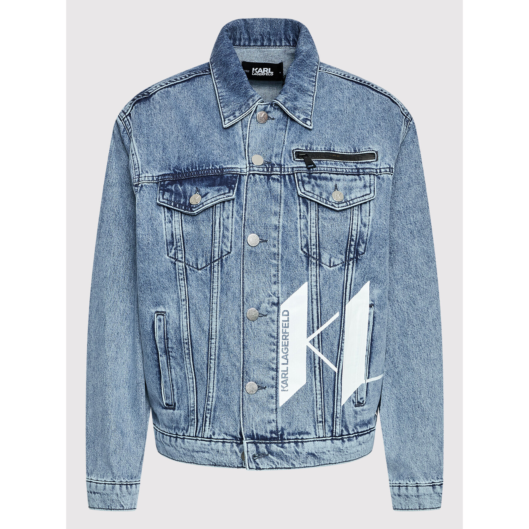 KARL LAGERFELD Дънково яке 221W1482 Син Relaxed Fit - Pepit.bg