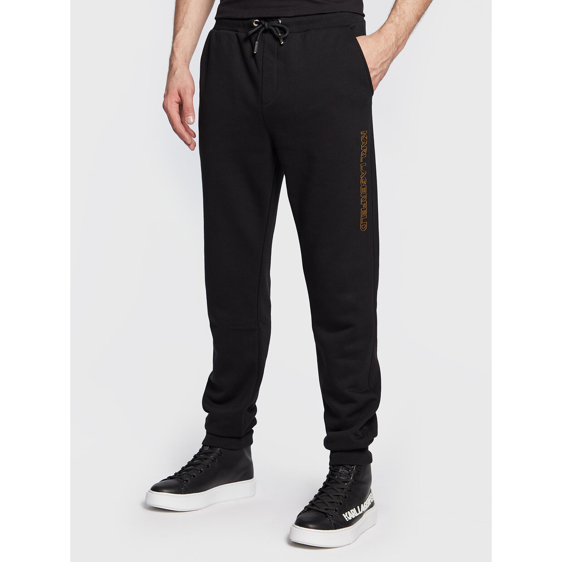KARL LAGERFELD Долнище анцуг 705027 524910 Черен Regular Fit - Pepit.bg