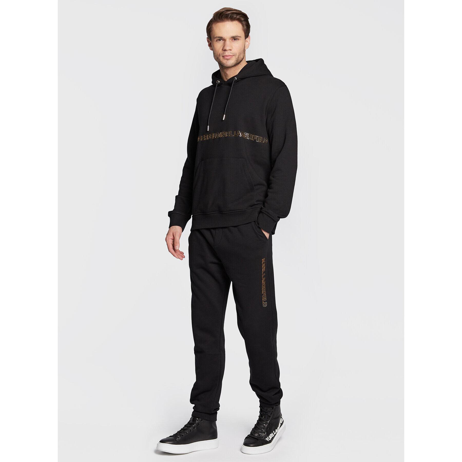 KARL LAGERFELD Долнище анцуг 705027 524910 Черен Regular Fit - Pepit.bg
