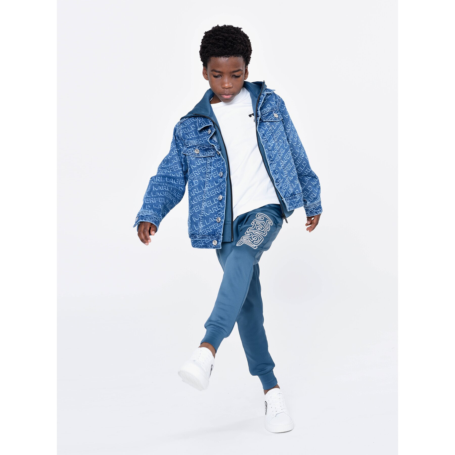 Karl Lagerfeld Kids Долнище анцуг Z24154 S Син Regular Fit - Pepit.bg