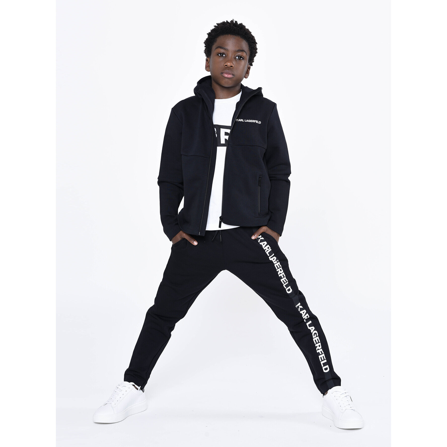 KARL LAGERFELD Долнище анцуг Z24156 S Черен Regular Fit - Pepit.bg