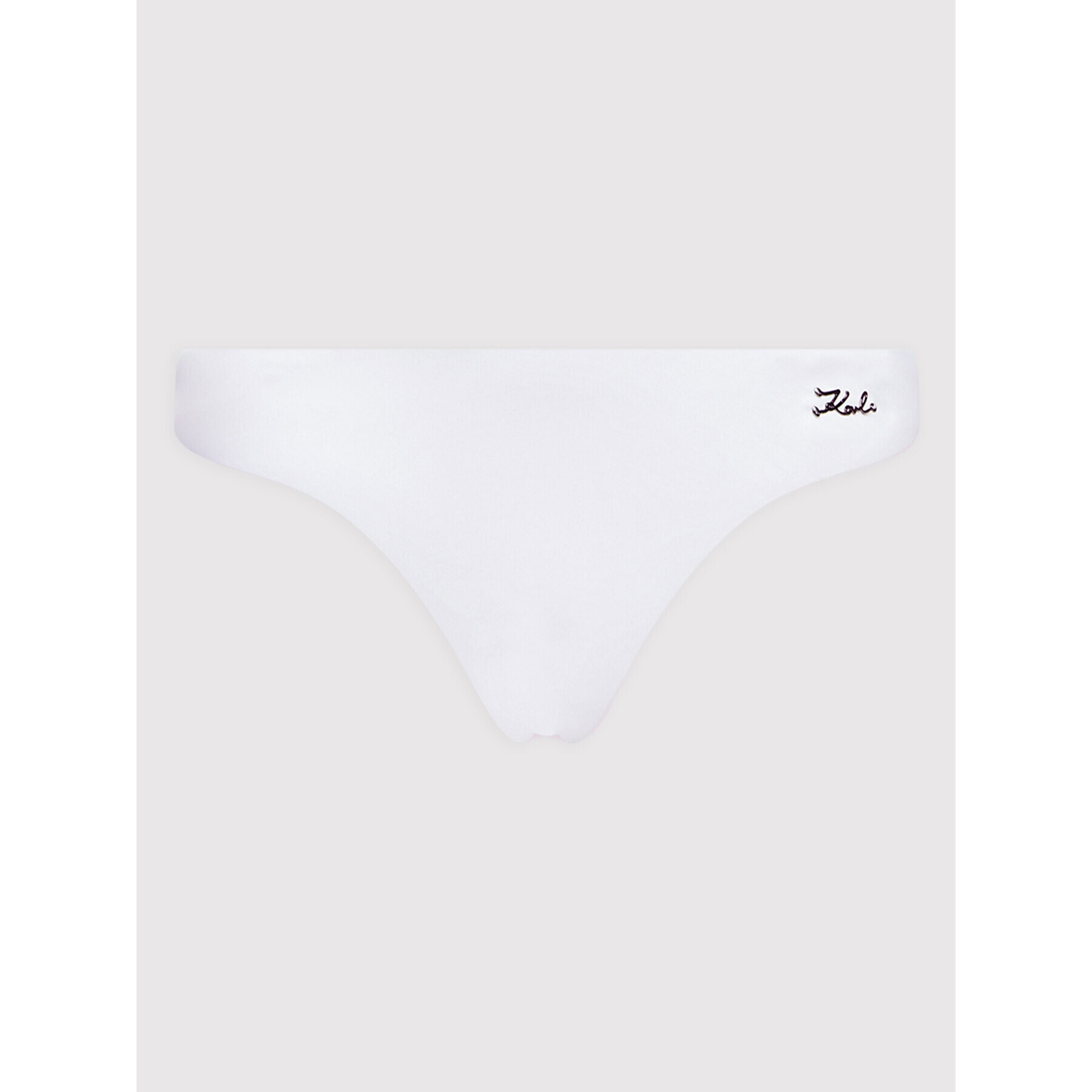 KARL LAGERFELD Долнище на бански Printed Logo KL22WBT01 Бял - Pepit.bg