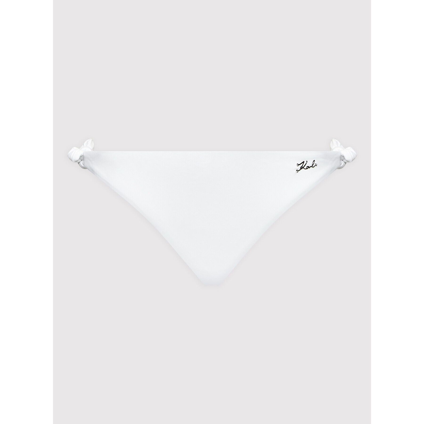 KARL LAGERFELD Долнище на бански Printed Logo KL22WBT02 Бял - Pepit.bg