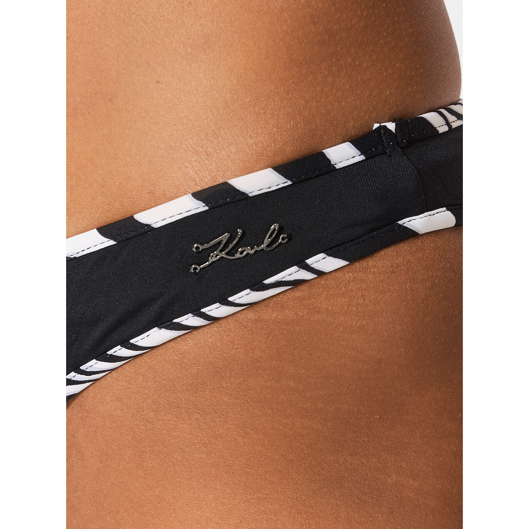 KARL LAGERFELD Долнище на бански Zebra KL22WBT25 Черен - Pepit.bg