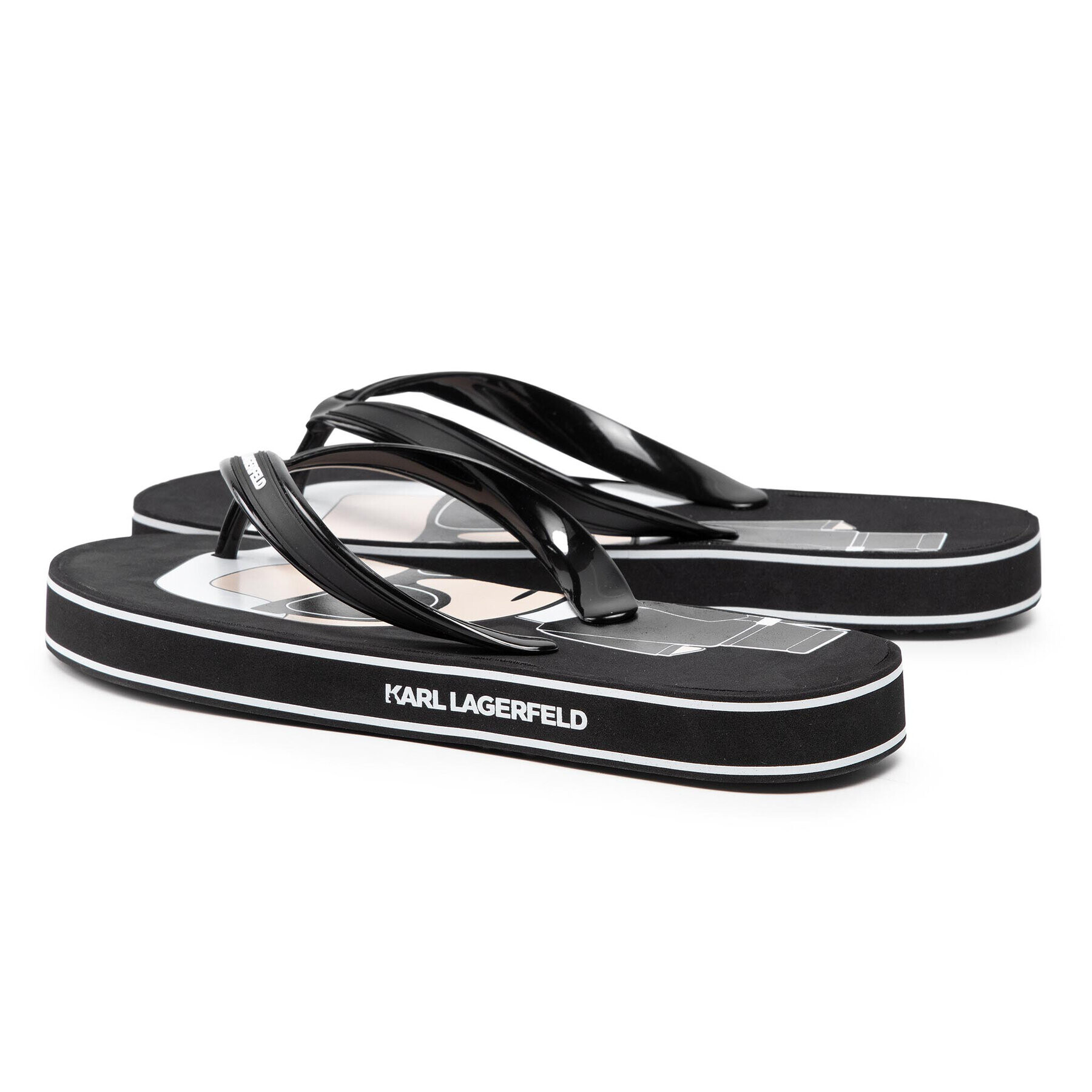 KARL LAGERFELD Джапанки KL71005 Черен - Pepit.bg
