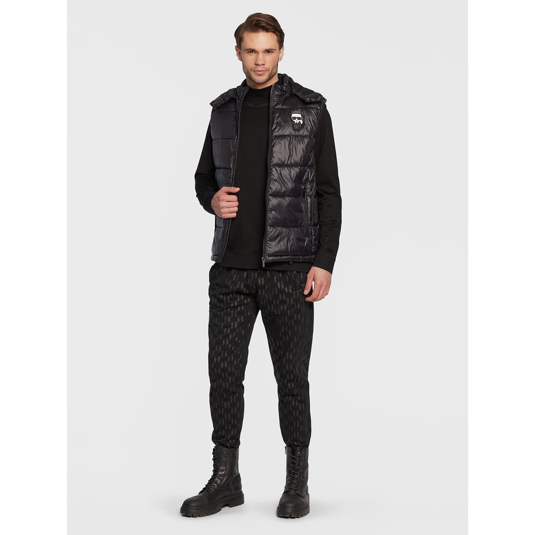 KARL LAGERFELD Елек 505023 524590 Черен Regular Fit - Pepit.bg