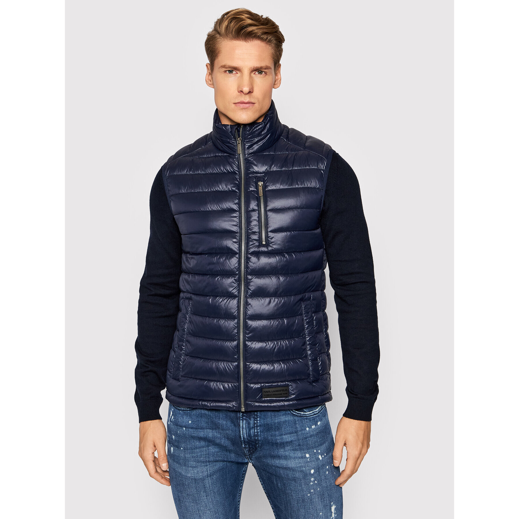 KARL LAGERFELD Елек 505091 512592 Тъмносин Regular Fit - Pepit.bg
