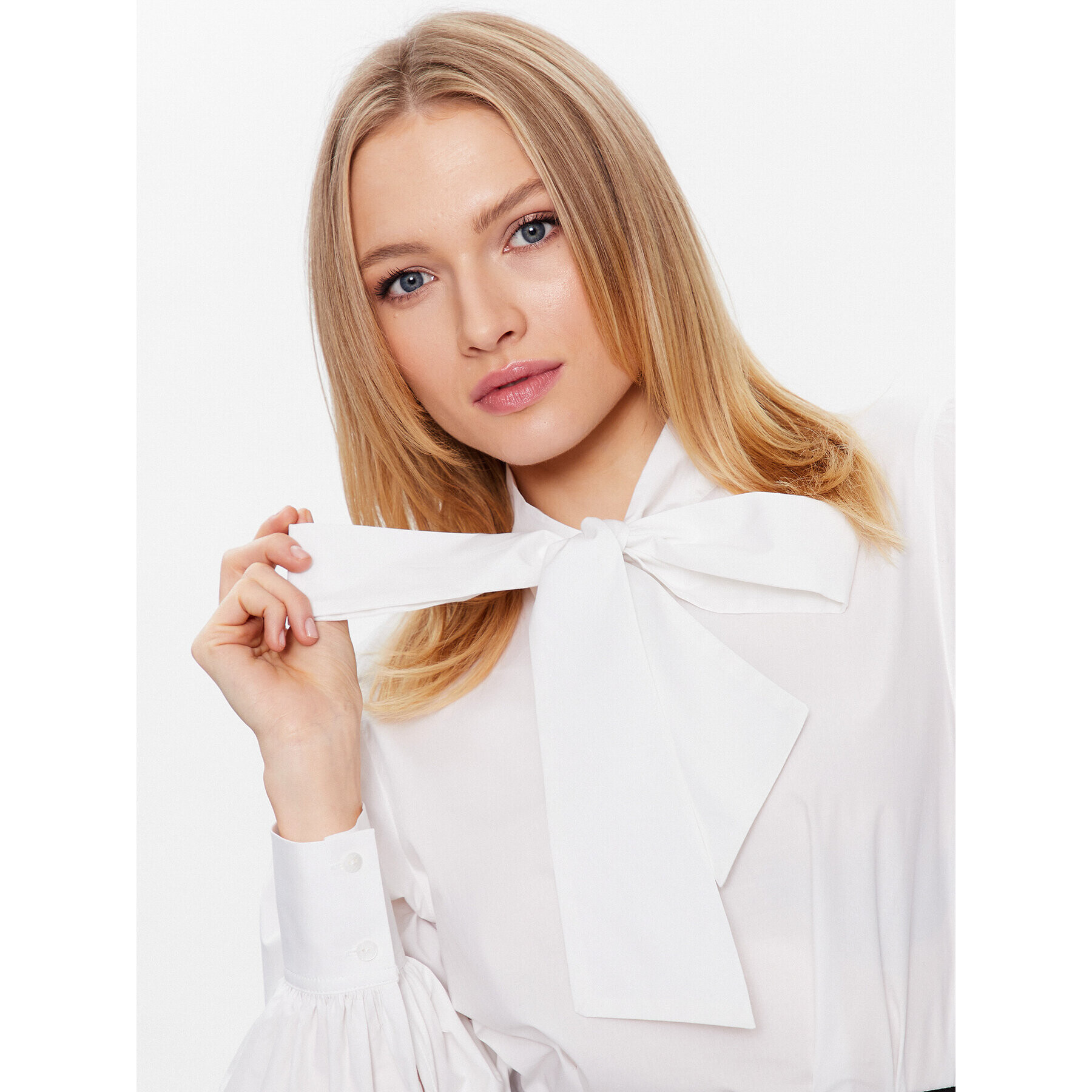 KARL LAGERFELD Ежедневна рокля 226W1302 Бял Regular Fit - Pepit.bg