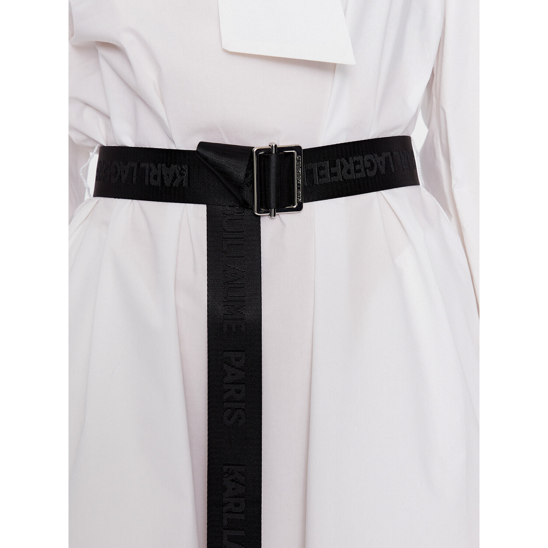 KARL LAGERFELD Ежедневна рокля 226W1302 Бял Regular Fit - Pepit.bg