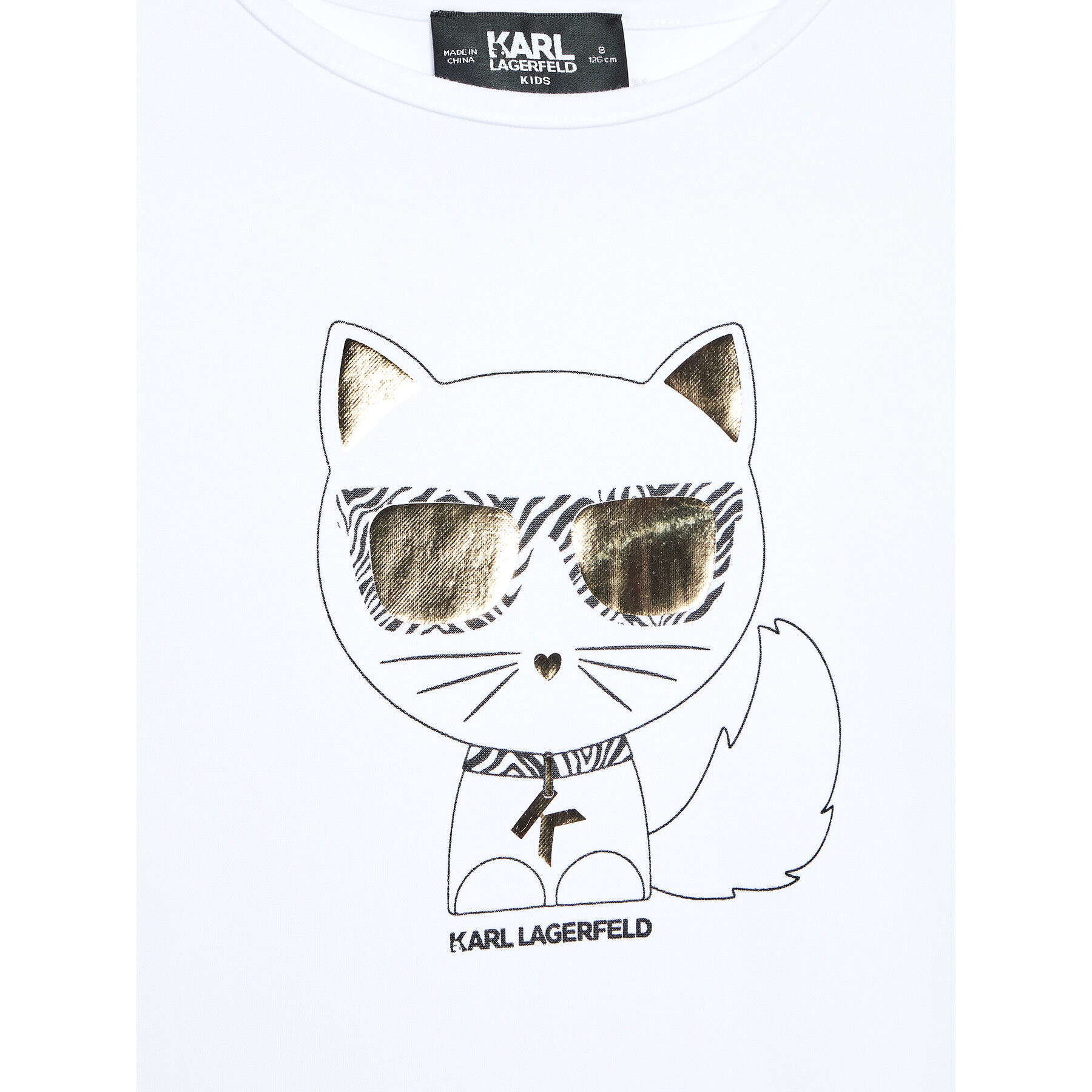 Karl Lagerfeld Kids Ежедневна рокля Z12202 S Бял Regular Fit - Pepit.bg