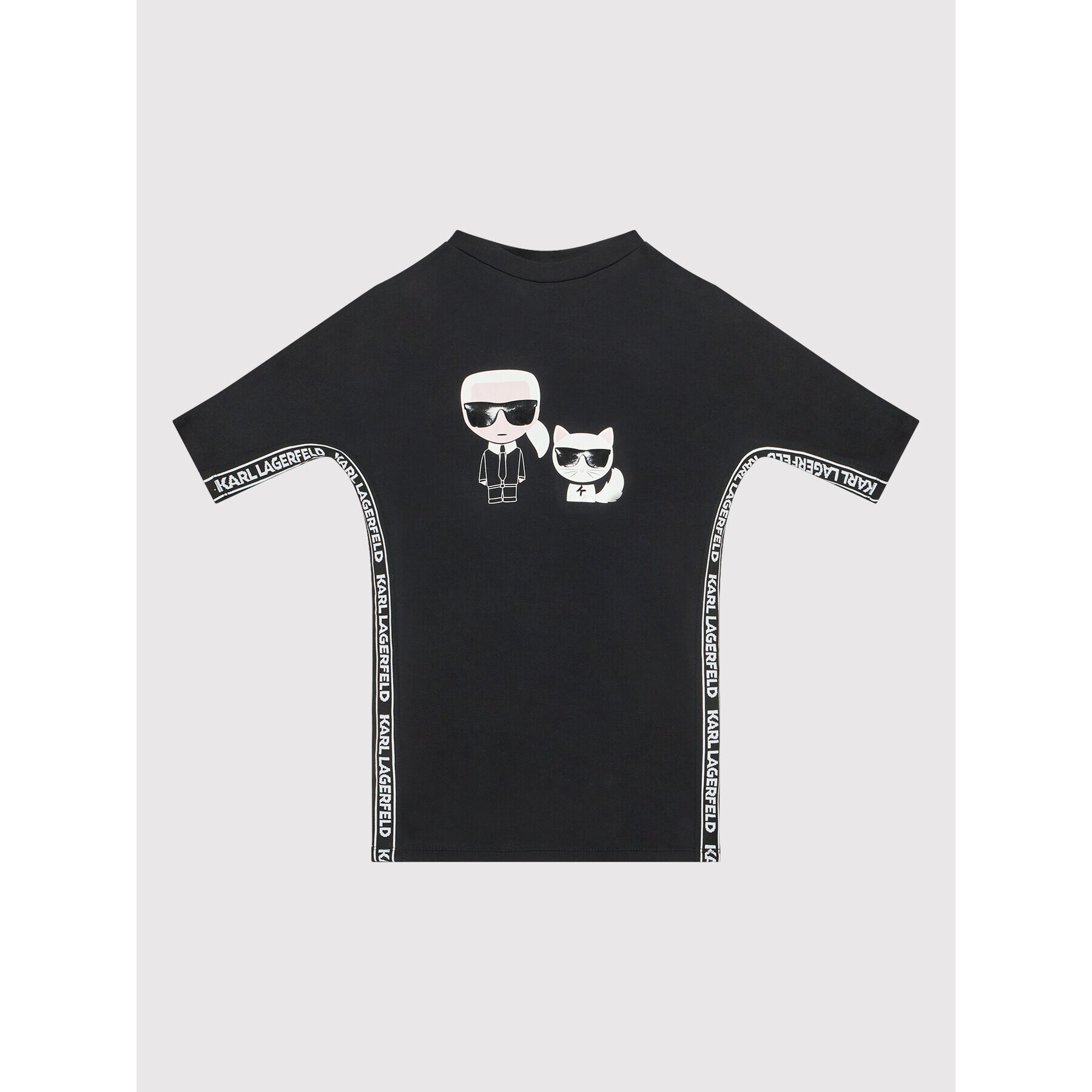 Karl Lagerfeld Kids Ежедневна рокля Z12203 S Черен Regular Fit - Pepit.bg