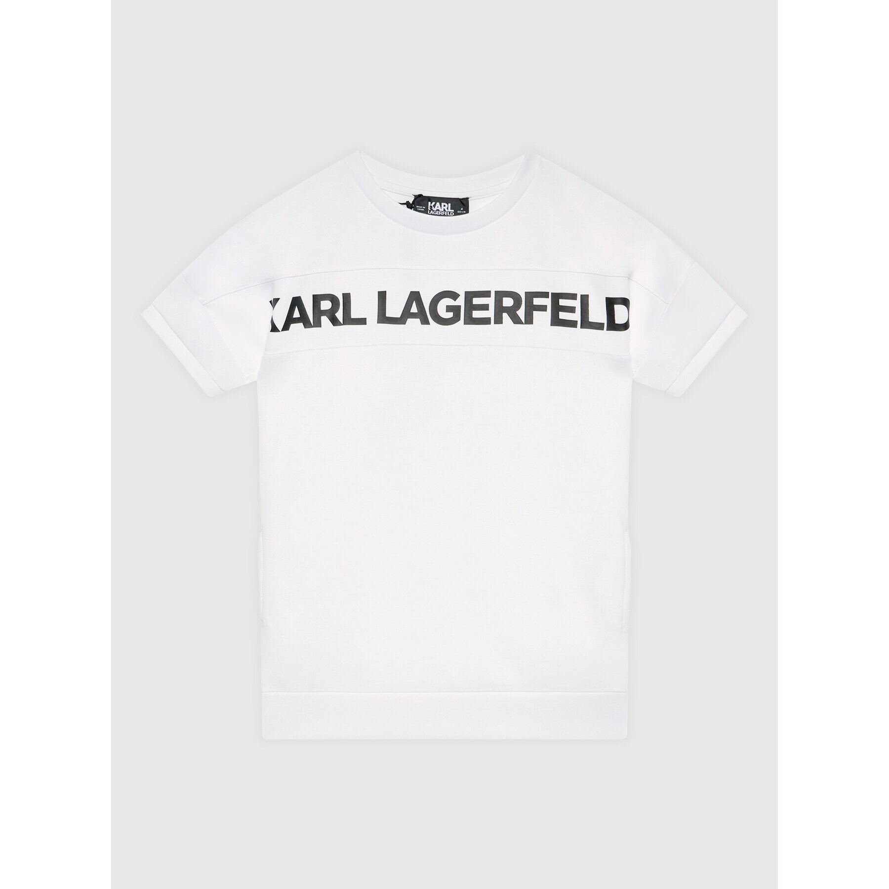 KARL LAGERFELD Ежедневна рокля Z12206 M Бял Regular Fit - Pepit.bg