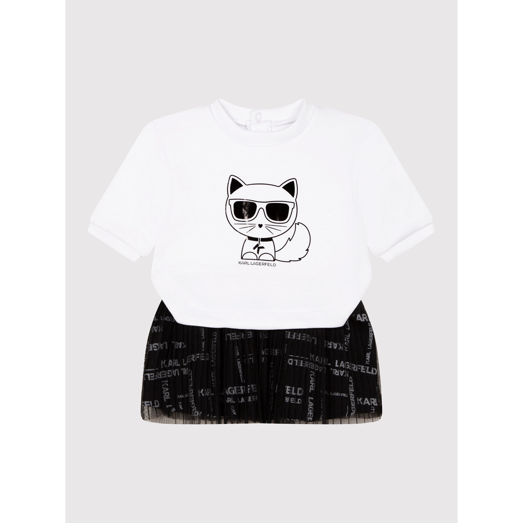 Karl Lagerfeld Kids Ежедневна рокля Z92025 Бял Regular Fit - Pepit.bg