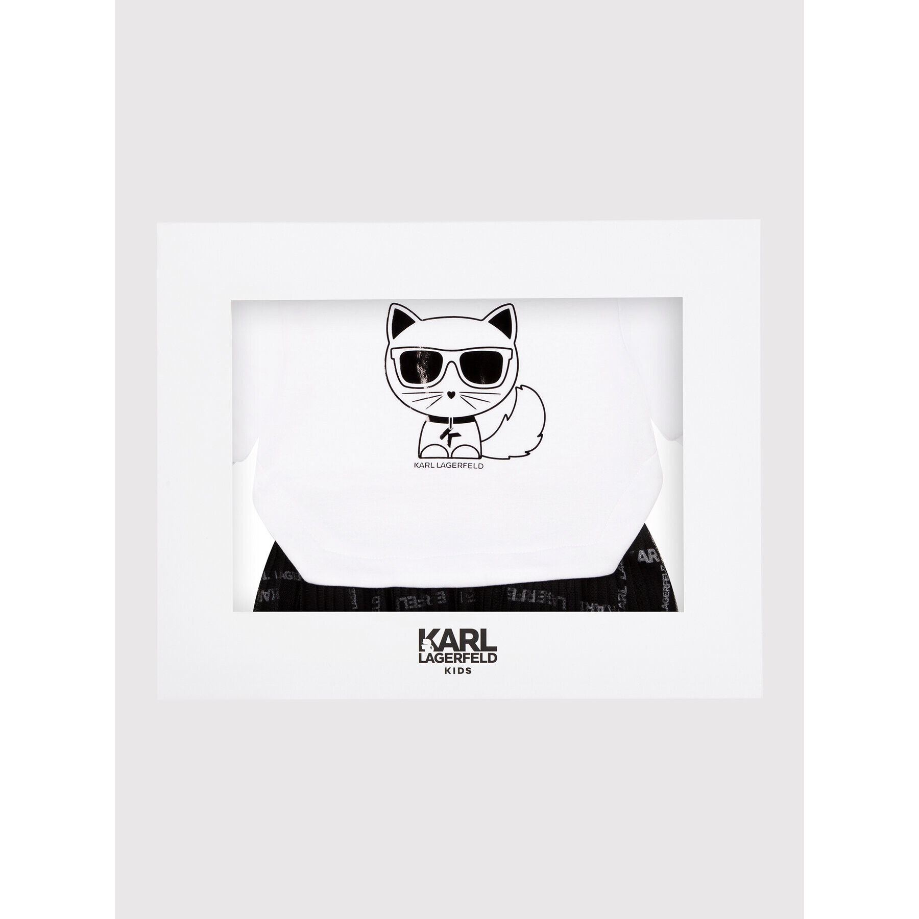 Karl Lagerfeld Kids Ежедневна рокля Z92025 Бял Regular Fit - Pepit.bg