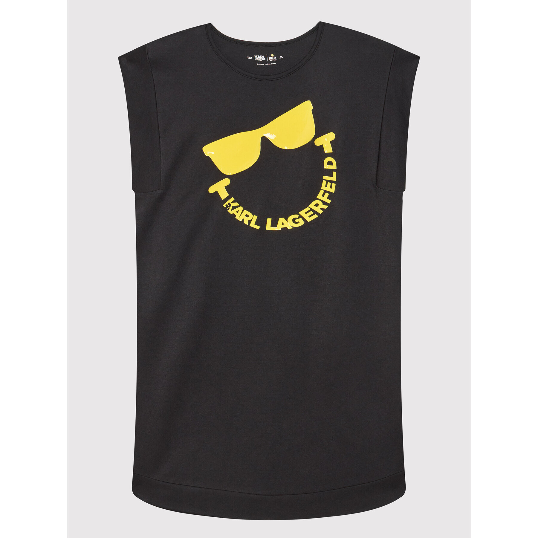 KARL LAGERFELD Ежедневна рокля SMILEY WORLD Z12204 D Черен Regular Fit - Pepit.bg