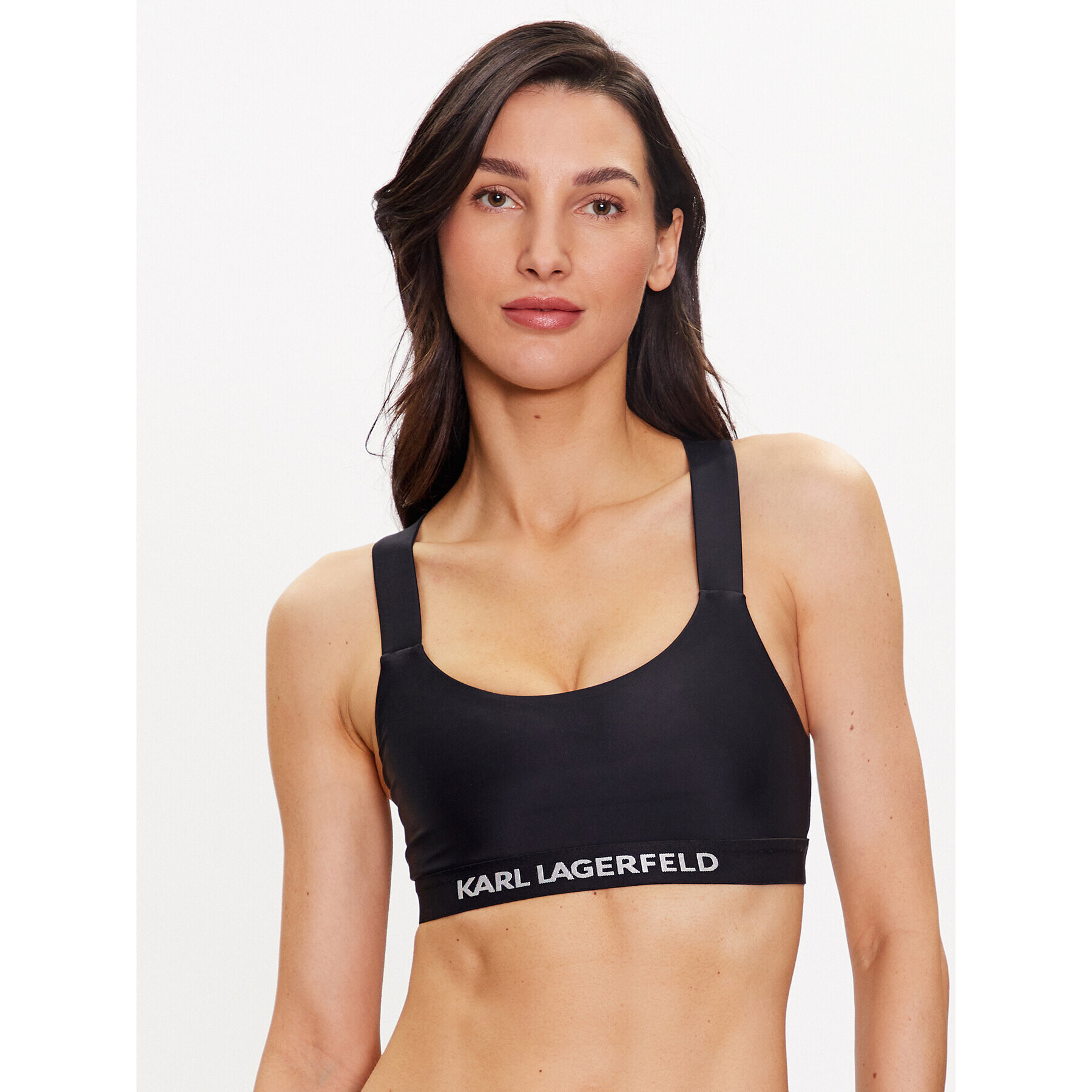 KARL LAGERFELD Горнище на бански 230W2213 Черен - Pepit.bg
