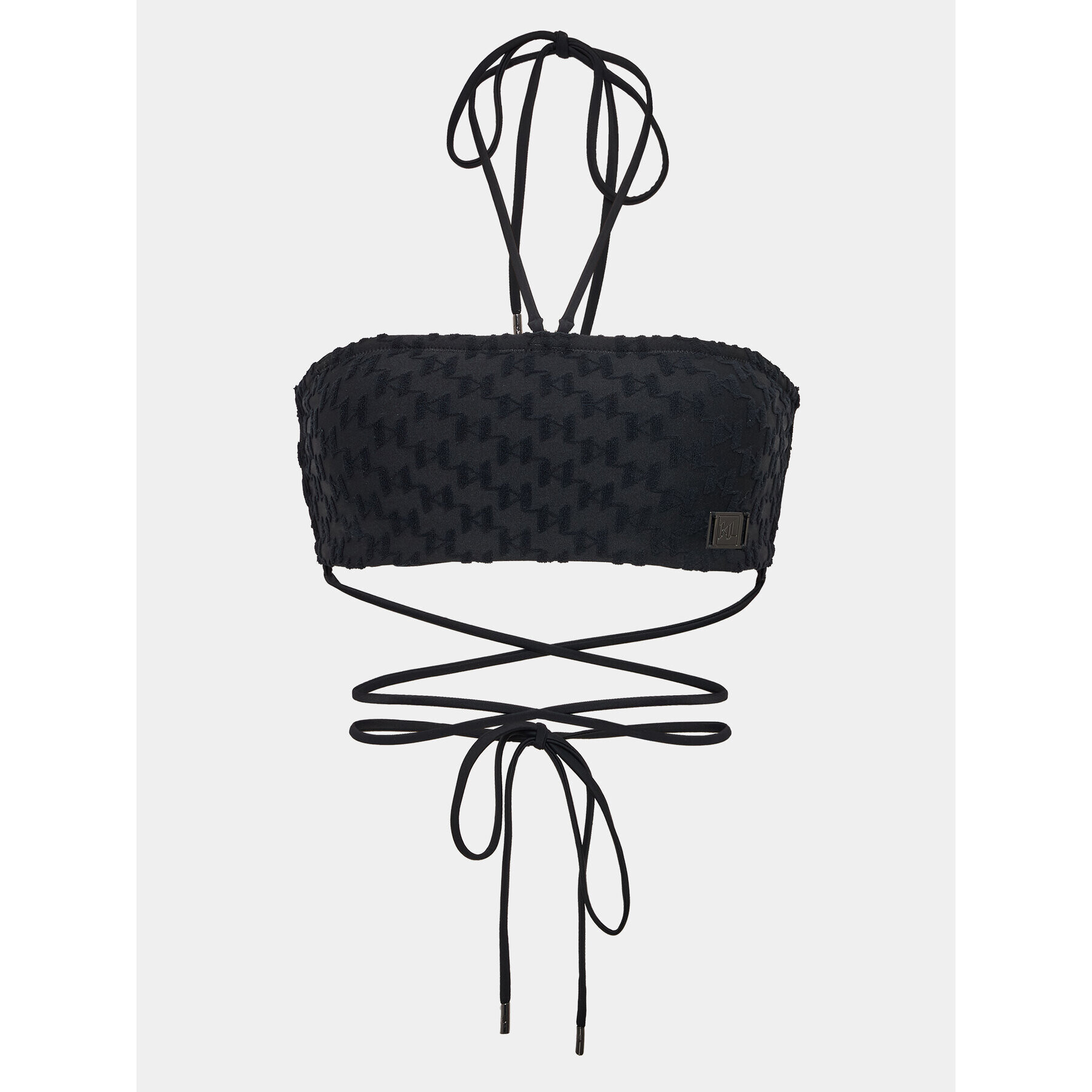 KARL LAGERFELD Горнище на бански Monogram 231W2215 Черен - Pepit.bg
