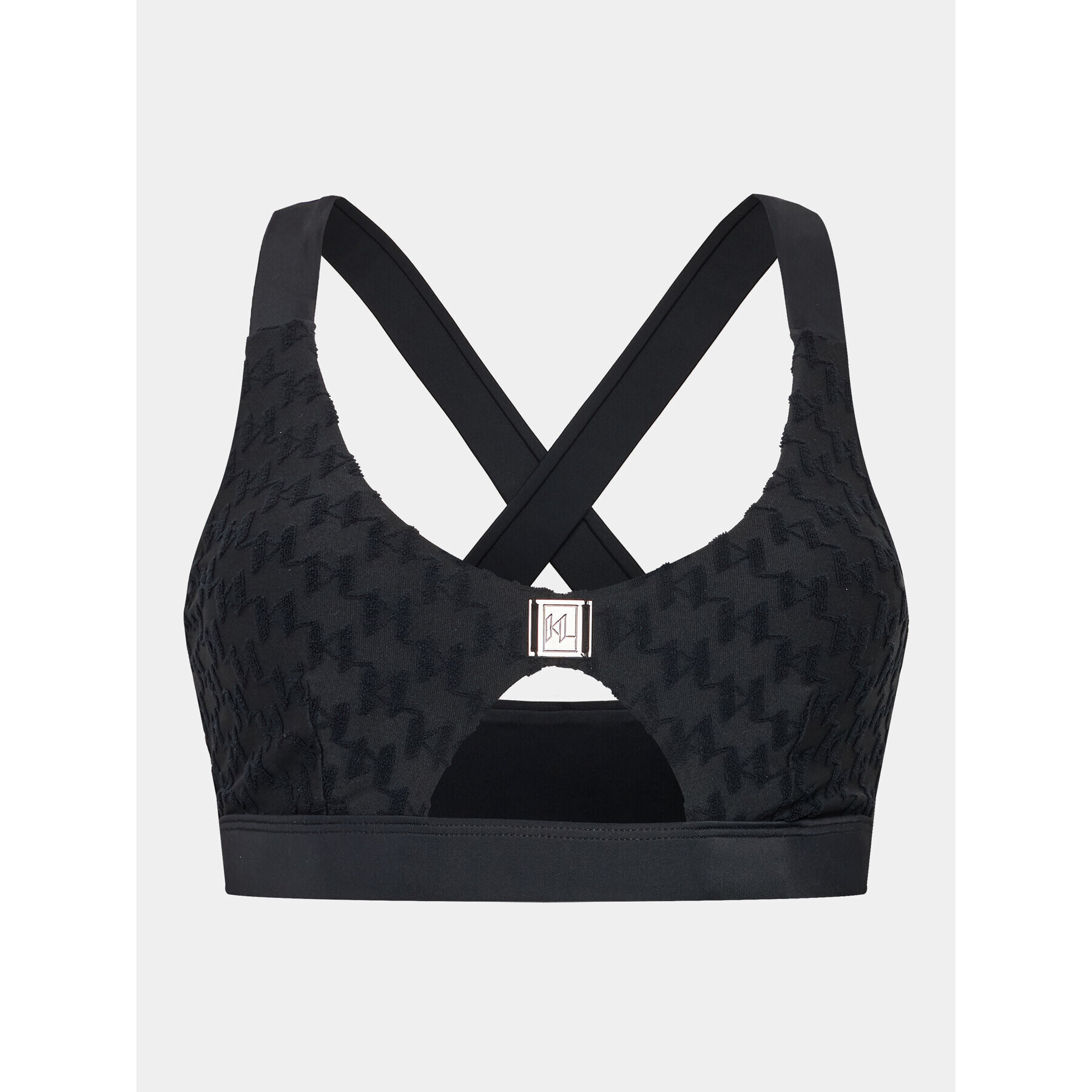 KARL LAGERFELD Горнище на бански Monogram 231W2217 Черен - Pepit.bg