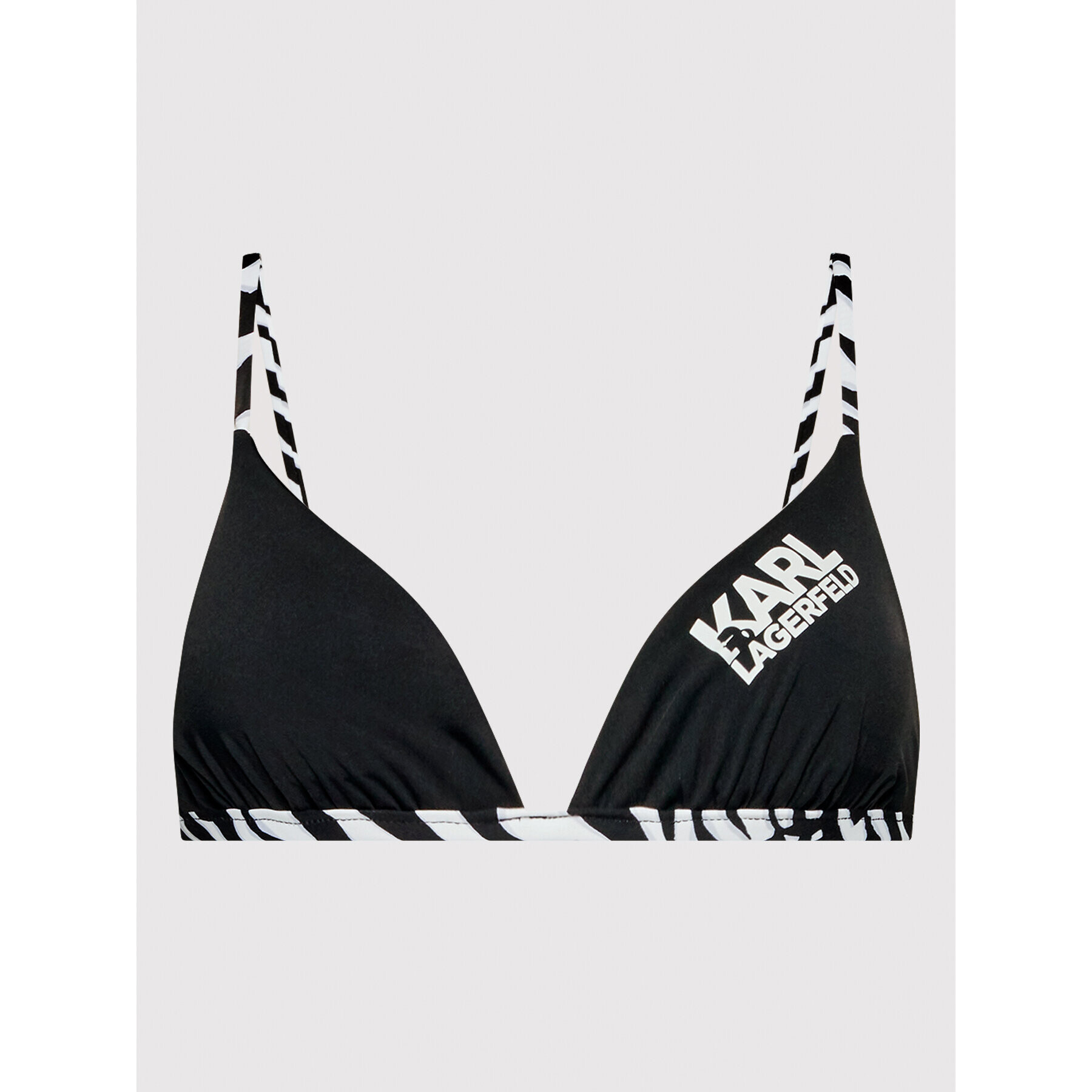 KARL LAGERFELD Горнище на бански Zebra KL22WTP25 Черен - Pepit.bg