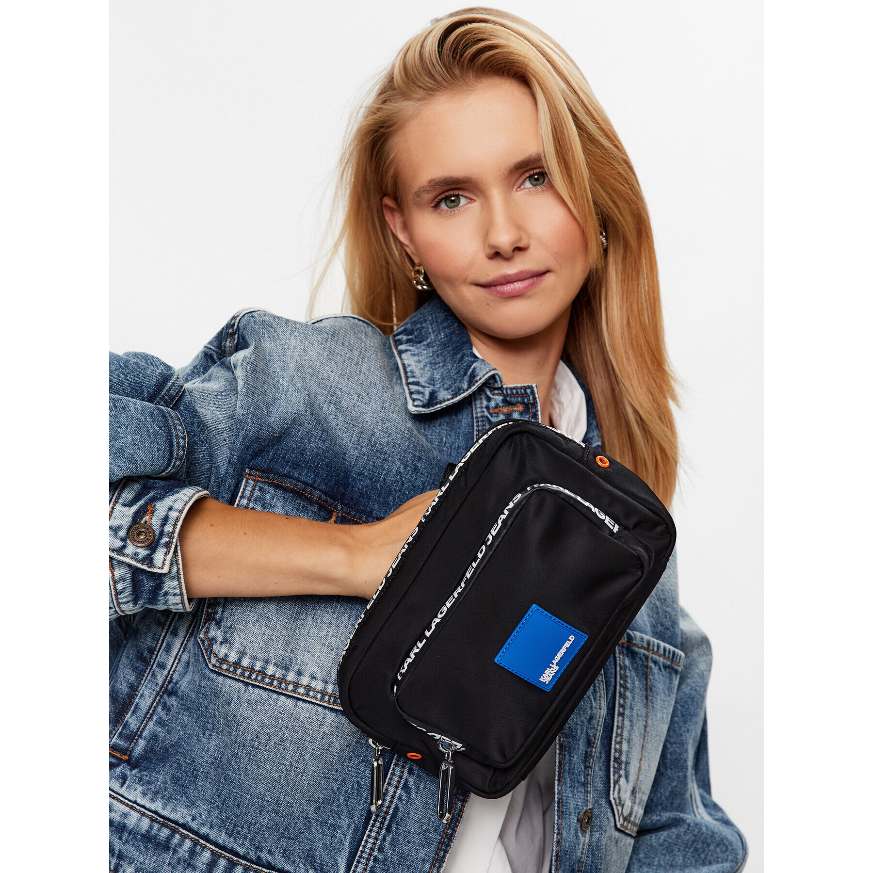 Karl Lagerfeld Jeans Чанта за кръст 231D3011 Черен - Pepit.bg
