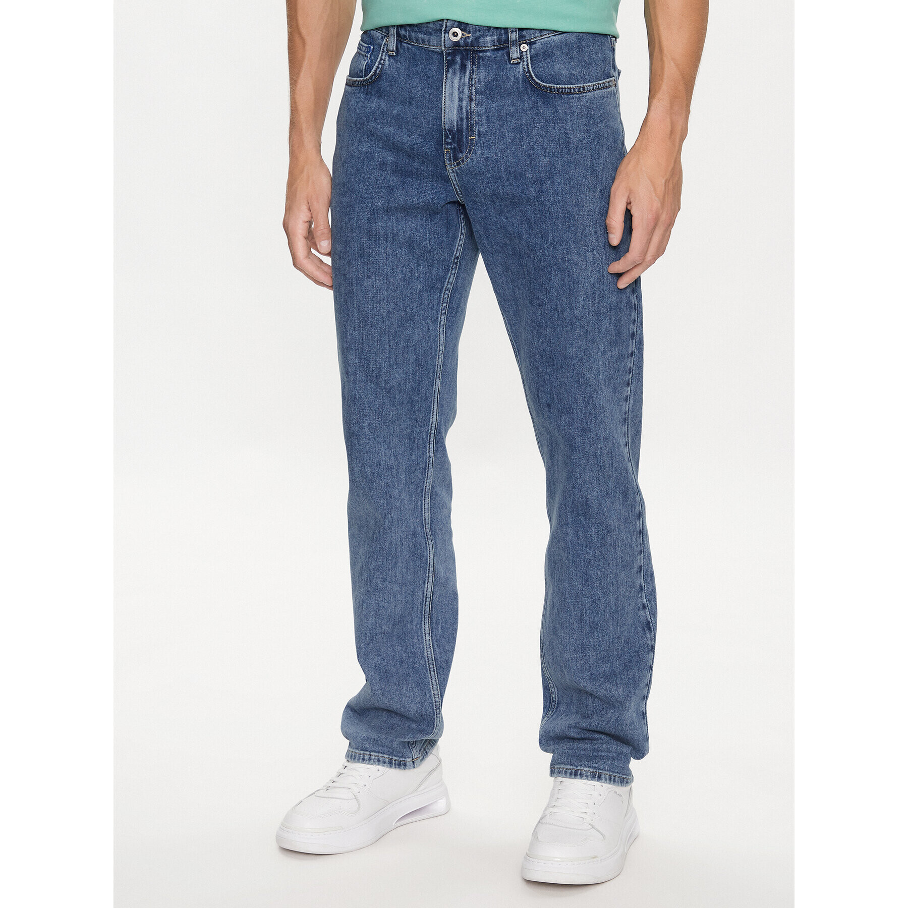 Karl Lagerfeld Jeans Дънки 231D1107 Син Straight Fit - Pepit.bg